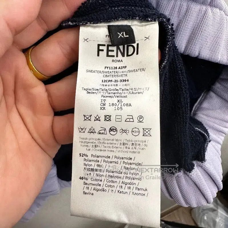 Fendi Fendi Purple Cotton Men's Hoodie . Size US L / EU 52-54 / 3 - 5 Thumbnail