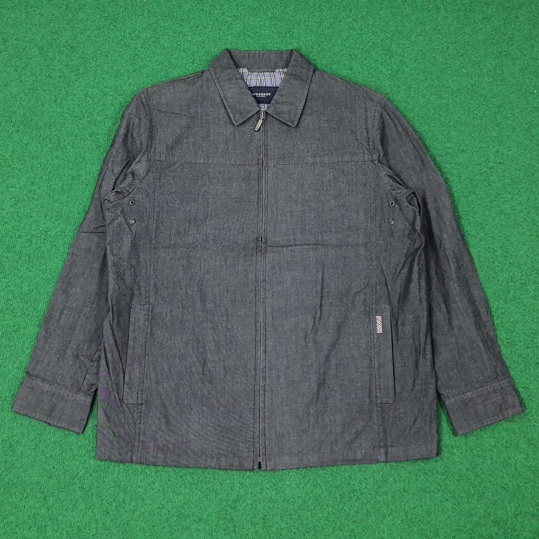 Burberry × Vintage Vintage Burberry London Designer Zipper Jacket C222N17 Size US L / EU 52-54 / 3 - 3 Thumbnail