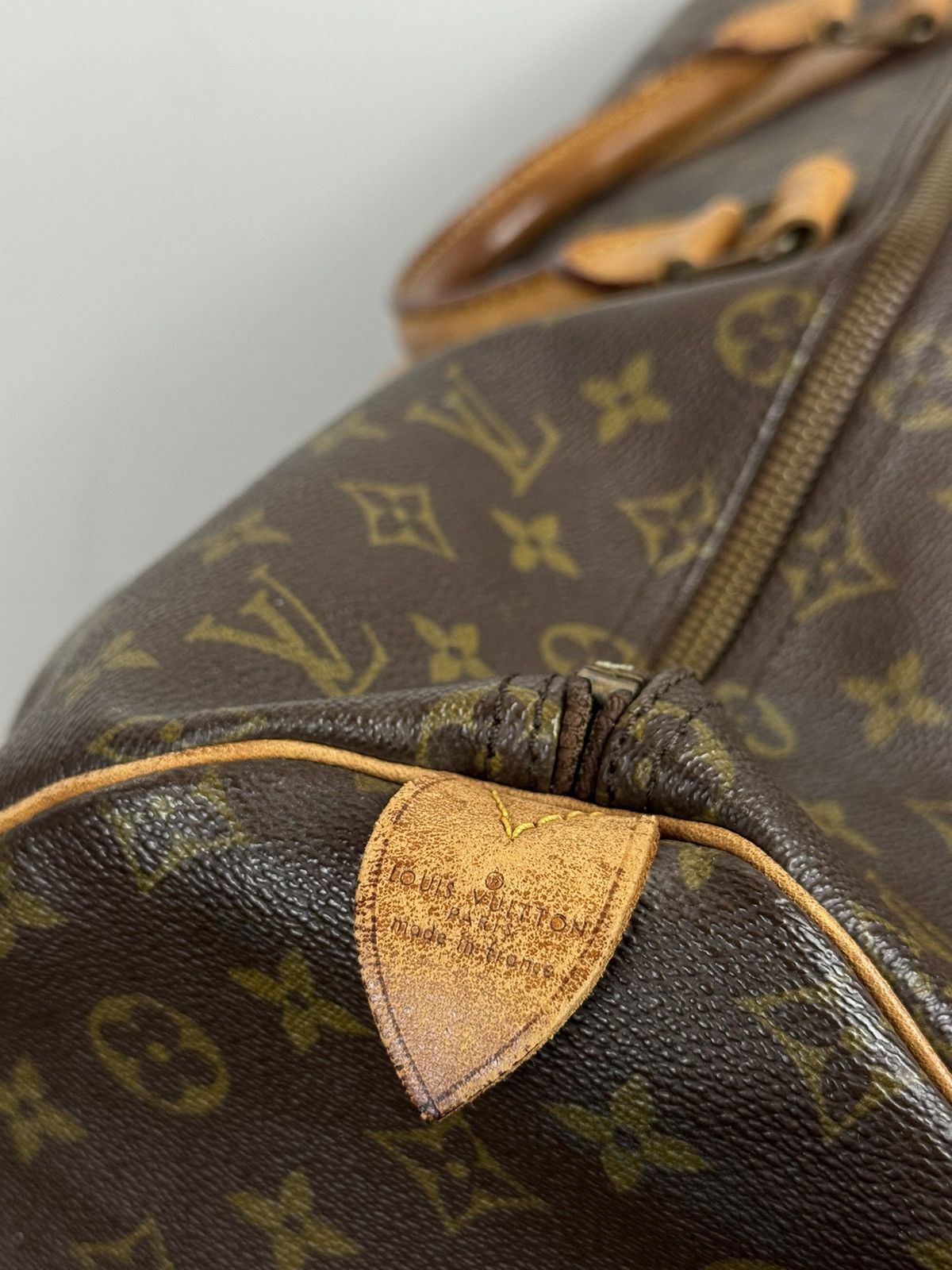 Genuine Leather Luxury travel bag Louis Vuitton Keepall 55 original item Size ONE SIZE - 6 Thumbnail