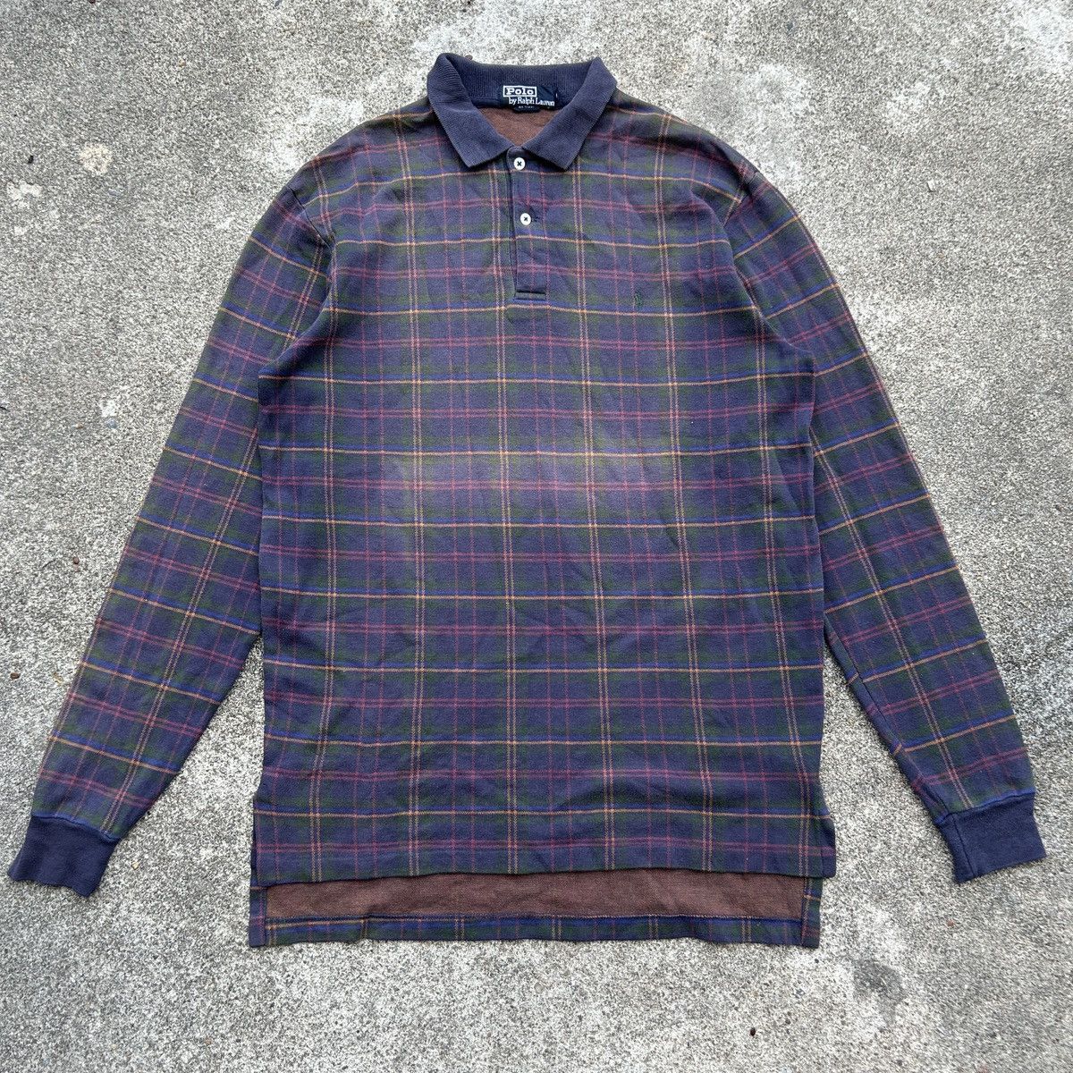 Polo Ralph Lauren Vintage Polo Ralph Lauren Plaid Flannel Shirt Sunfadded Size US S / EU 44-46 / 1 - 2 Thumbnail