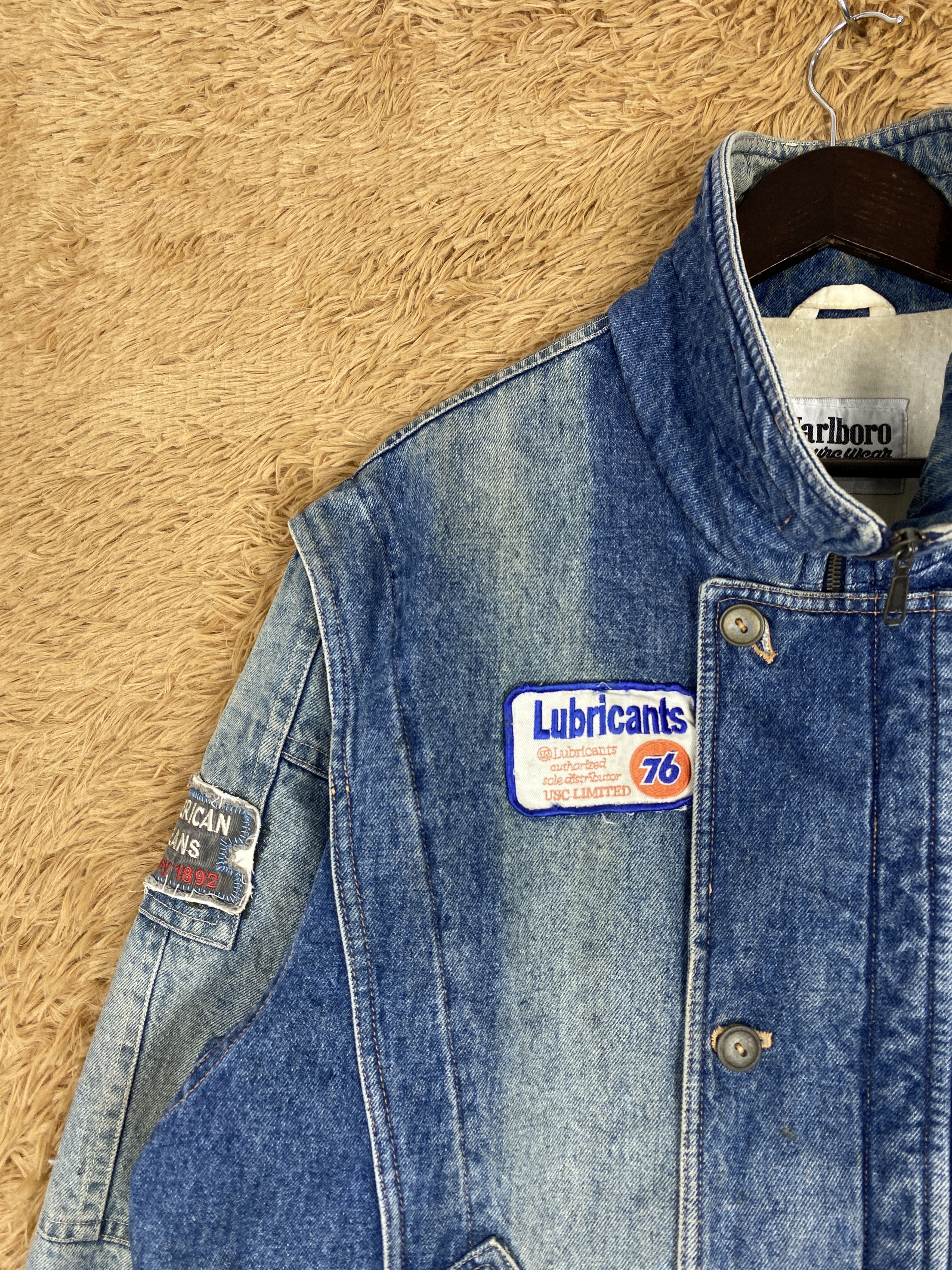 Marlboro Vintage Marlboro Distress Faded Denim Jacket PJ2435 Size US M / EU 48-50 / 2 - 4 Thumbnail