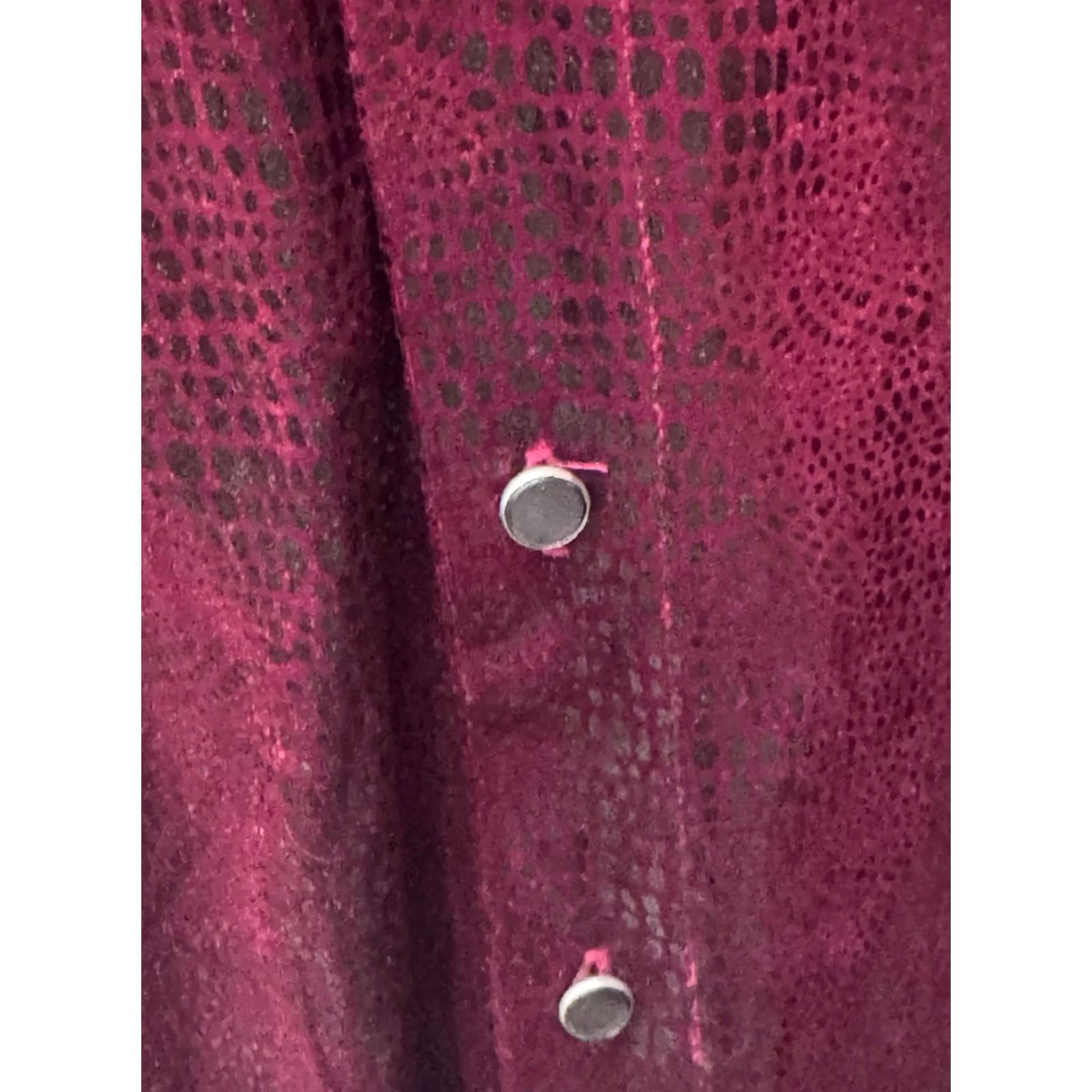 Velour Sakifan USA Leopard Print Velour LONG SLEEVE SHIRT Large L Mens Multicolor 16.5x34/35 Size US L / EU 52-54 / 3 - 5 Thumbnail