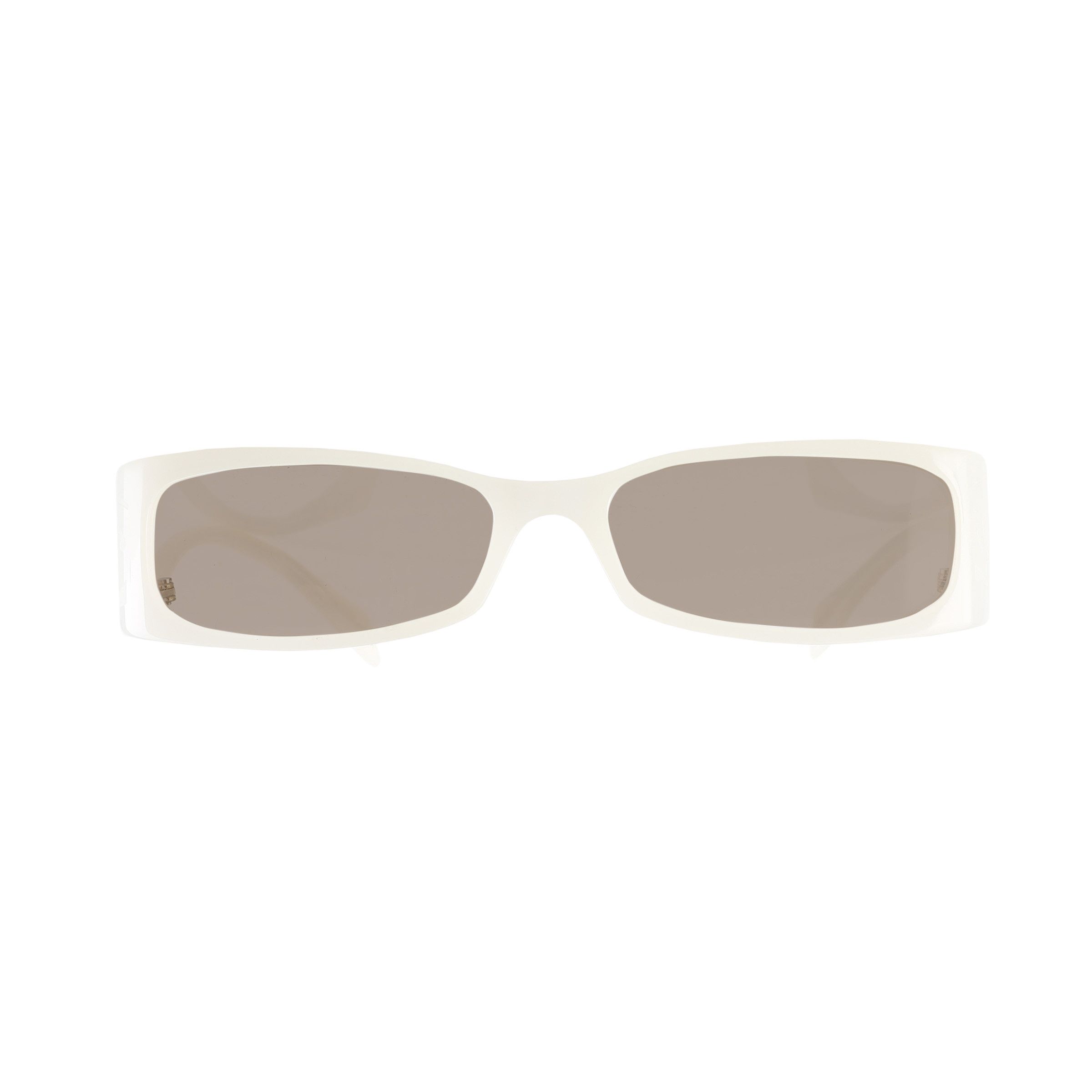 Alexander McQueen Alexander McQueen '90s Milky White Flat Sunglasses Size ONE SIZE - 3 Thumbnail