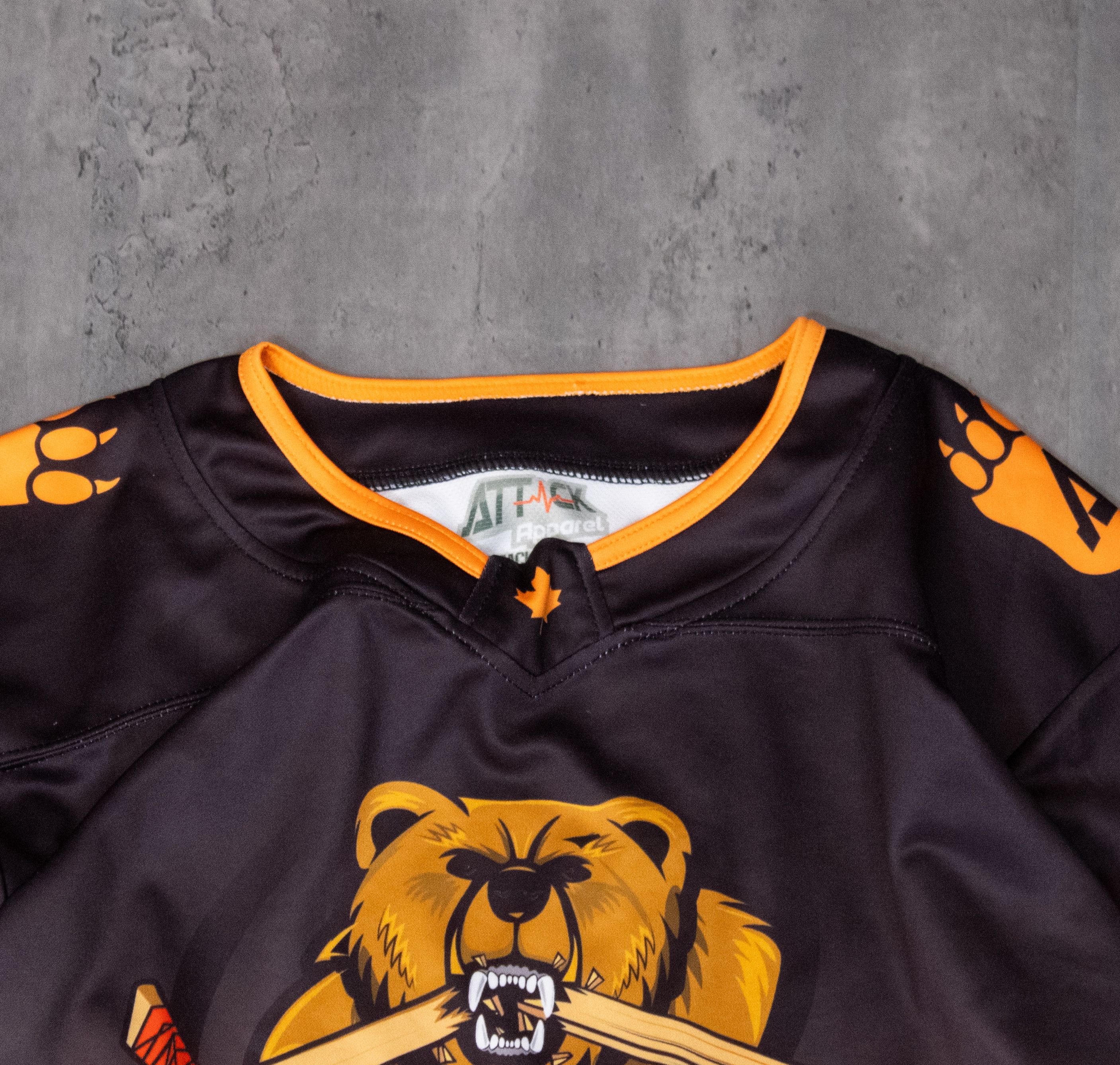 Vintage Attack Apparel Bear All Over Print Oversize Hockey Jersey Size US XXL / EU 58 / 5 - 7 Thumbnail