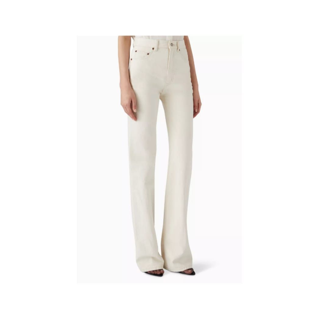 Saint Laurent Paris o1y0126 Denim Pant in Ivory Size 27" / US 4 / IT 40 - 1 Thumbnail