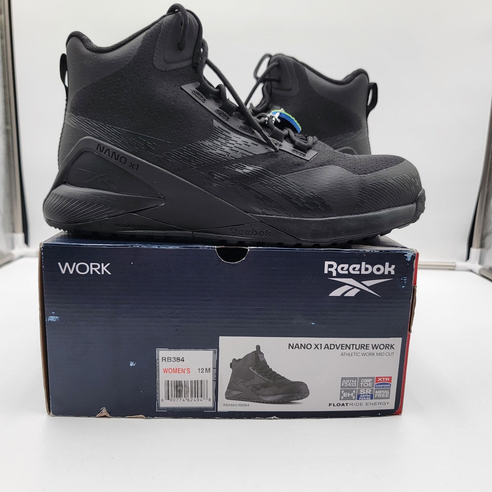 Reebok Reebok Nano X1 Adventure Work Mid Cut CT Black Wm Sz 12M Size US 10 / EU 43 - 1 Thumbnail