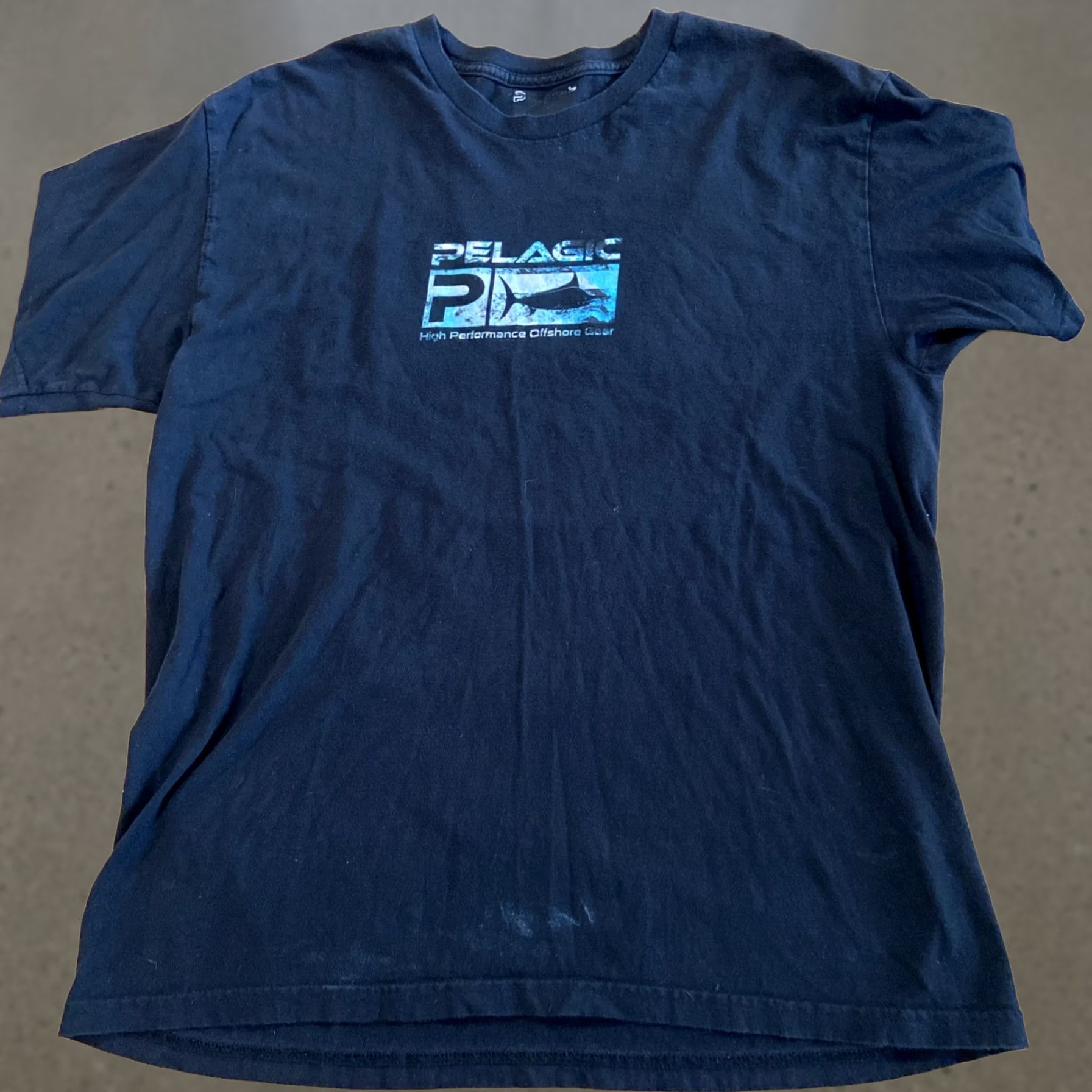 Vintage Pelagic T-Shirt Logo Navy Blue Graphic Crew Neck Short Sleeve Men XL Size US XL / EU 56 / 4 - 1 Thumbnail