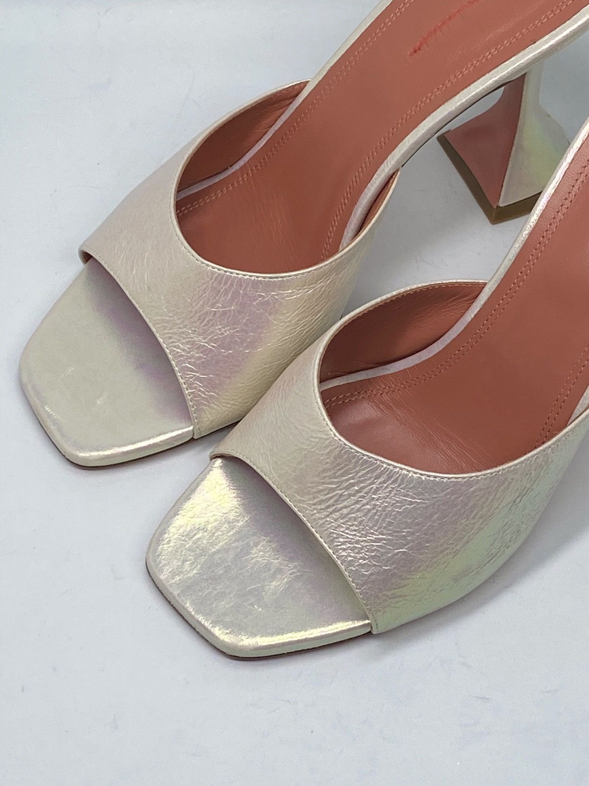 Amina Muaddi Amina Muaddi Lupita Holographic Leather Mule size 39 Size US 9 / IT 39 - 8 Thumbnail