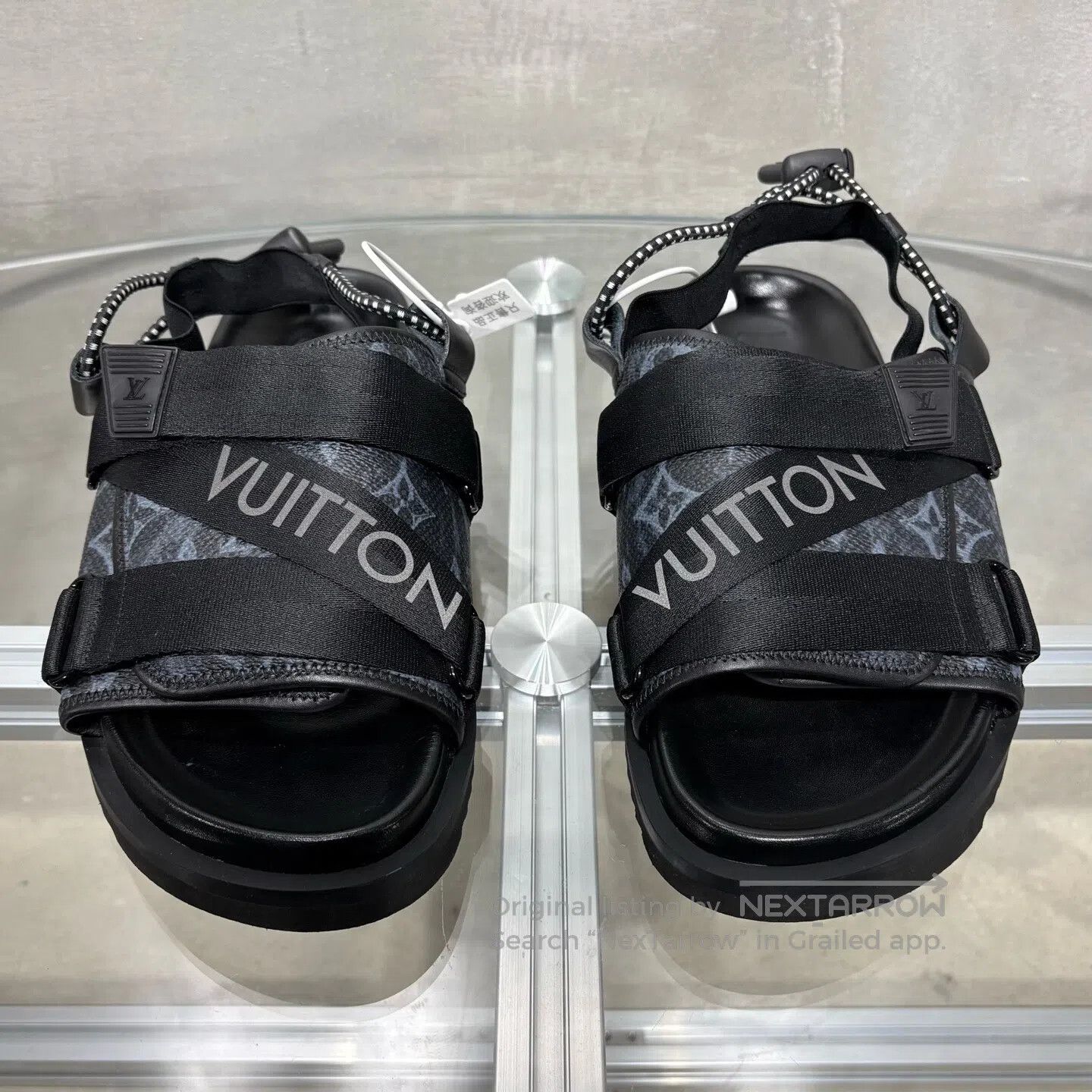 Louis Vuitton Louis Vuitton 3M Black Reflective Magic tape Sandals Size US 9 / EU 42 - 2 Thumbnail