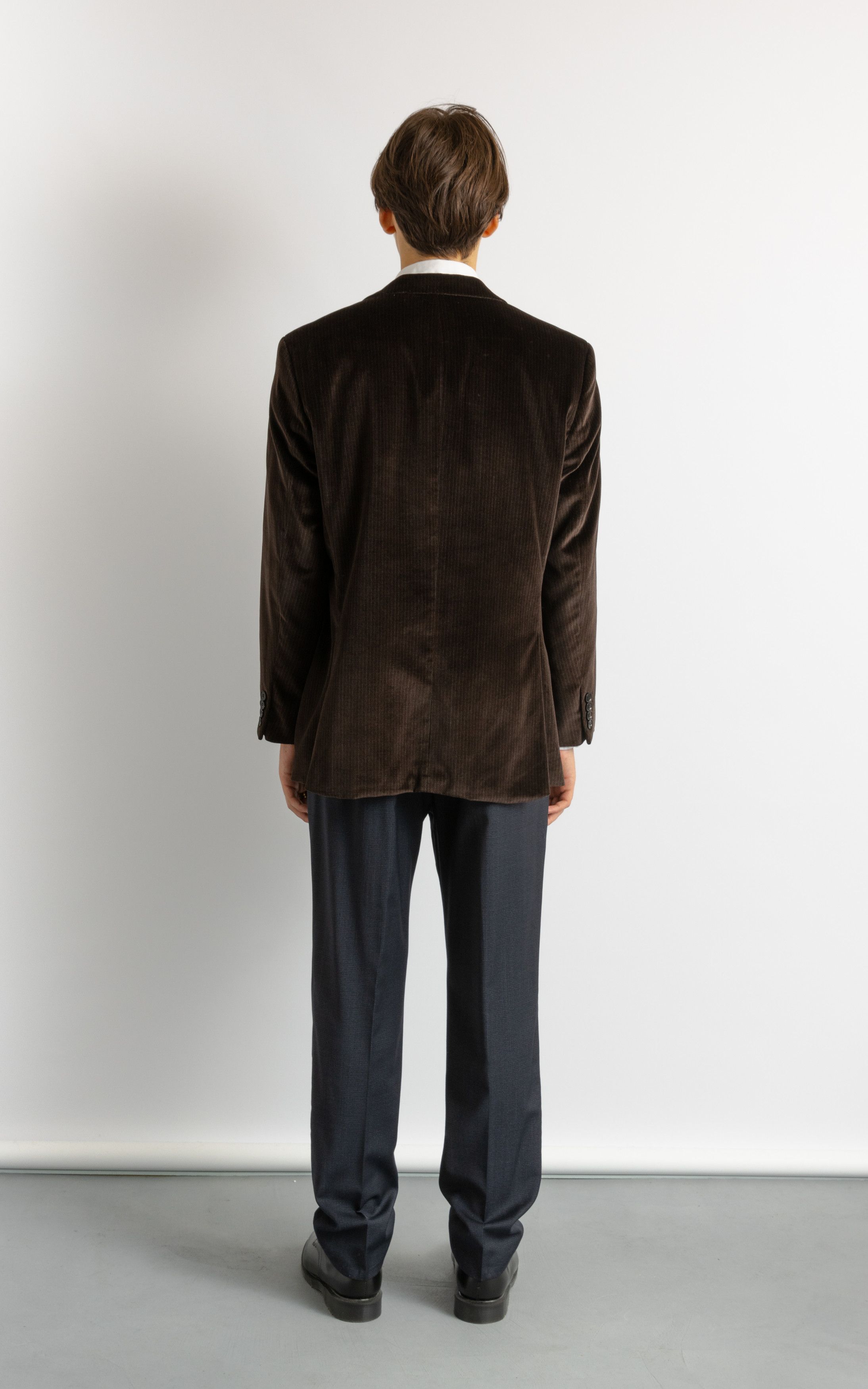 Hugo Boss BOSS Man Preowned Velour Brown One Breasted Blazer 8718 Size US M / EU 48-50 / 2 - 5 Thumbnail