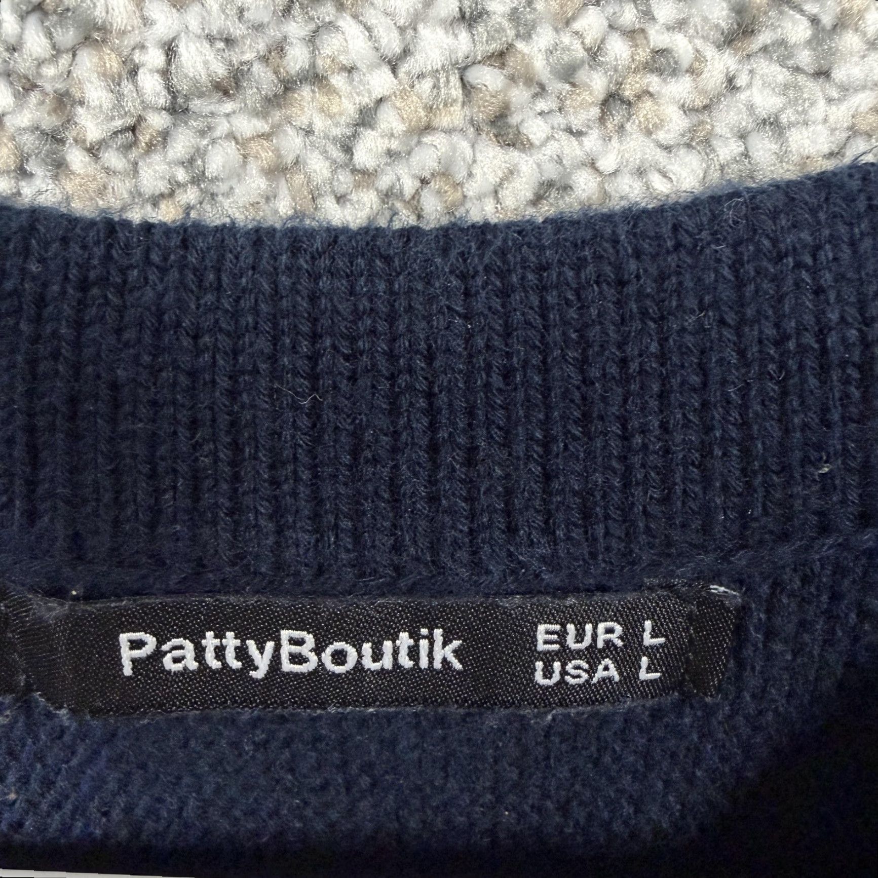 Nautica PattyBoutik Sweater Womens L Blue White Striped Button Shoulder Nautical Crew Neck Knit Slim Fit Knitwear Size L / US 10 / IT 46 - 5 Thumbnail