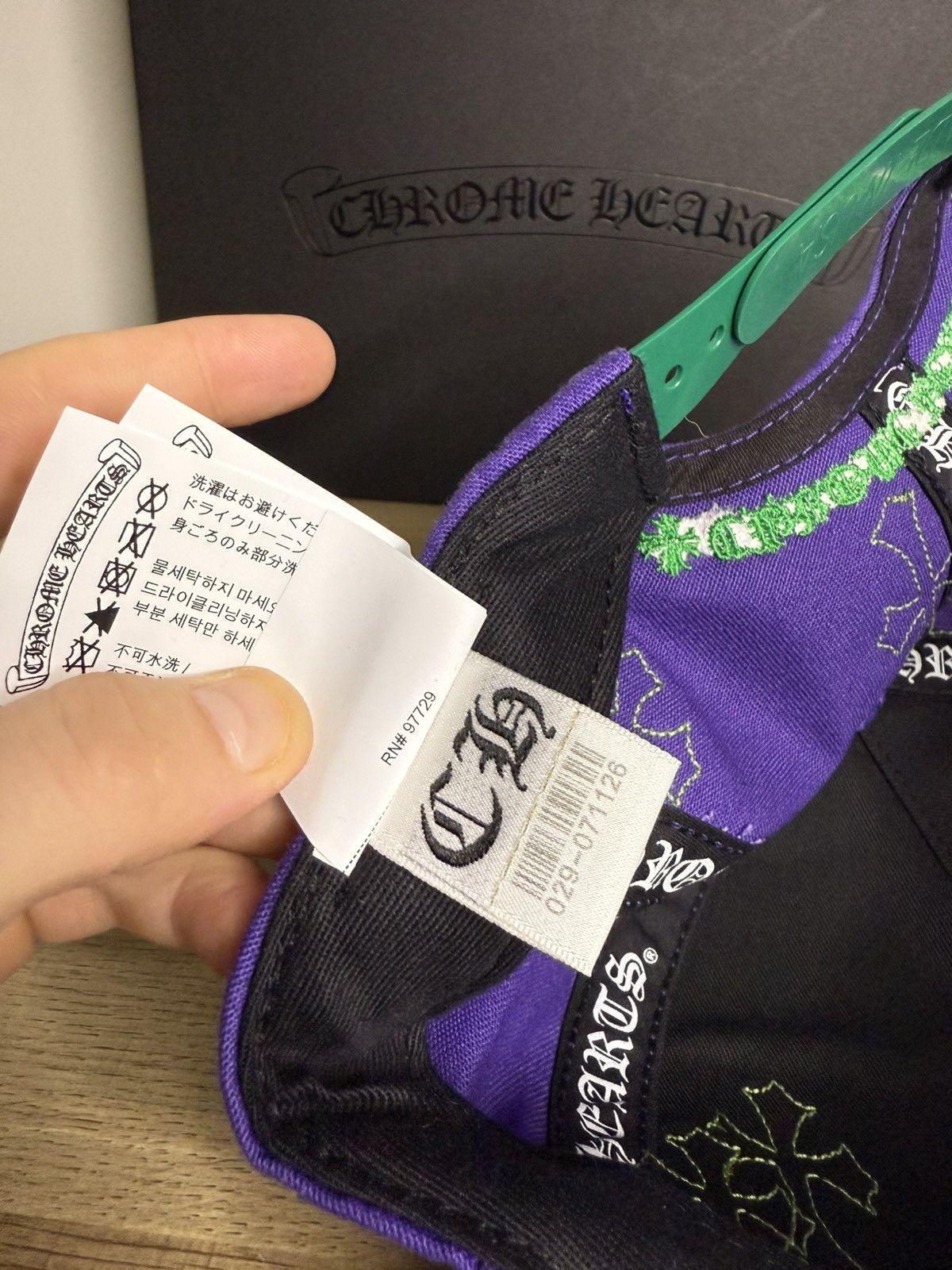 Chrome Hearts Chrome Hearts Purple/Green Cross Patch Trucker Hat Size ONE SIZE - 8 Thumbnail