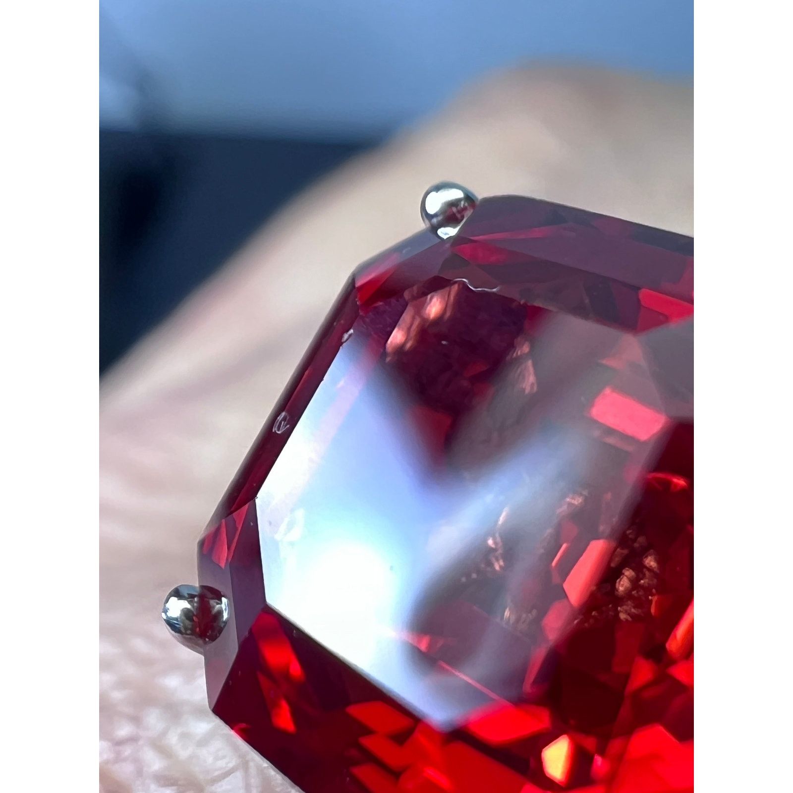 Other Lab padparadscha sapphire 925 solitaire ring size 9 Size ONE SIZE - 4 Thumbnail