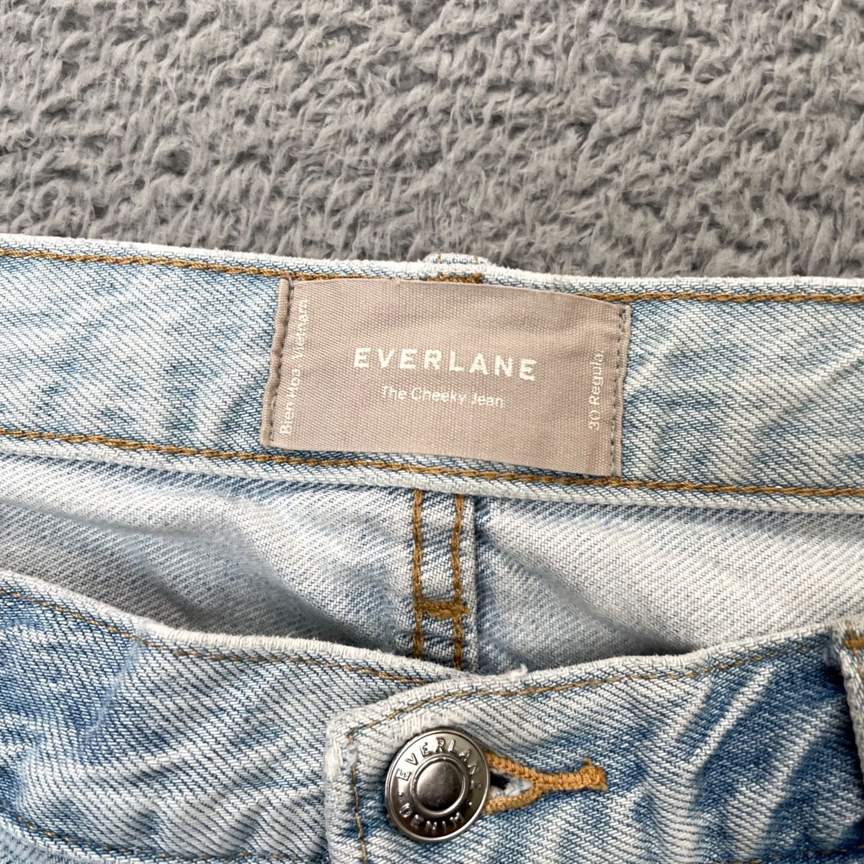 Everlane Everlane Jeans Womens Blue The Cheeky Straight Leg Denim Cotton Light Wash 30R Size 30" / US 8 / IT 44 - 5 Thumbnail