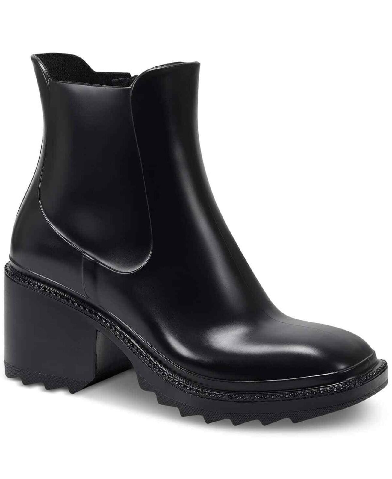 Other I.N.C. International Concepts Black Eadin Rain Boots sz8 Size US 8 / IT 38 - 1 Thumbnail