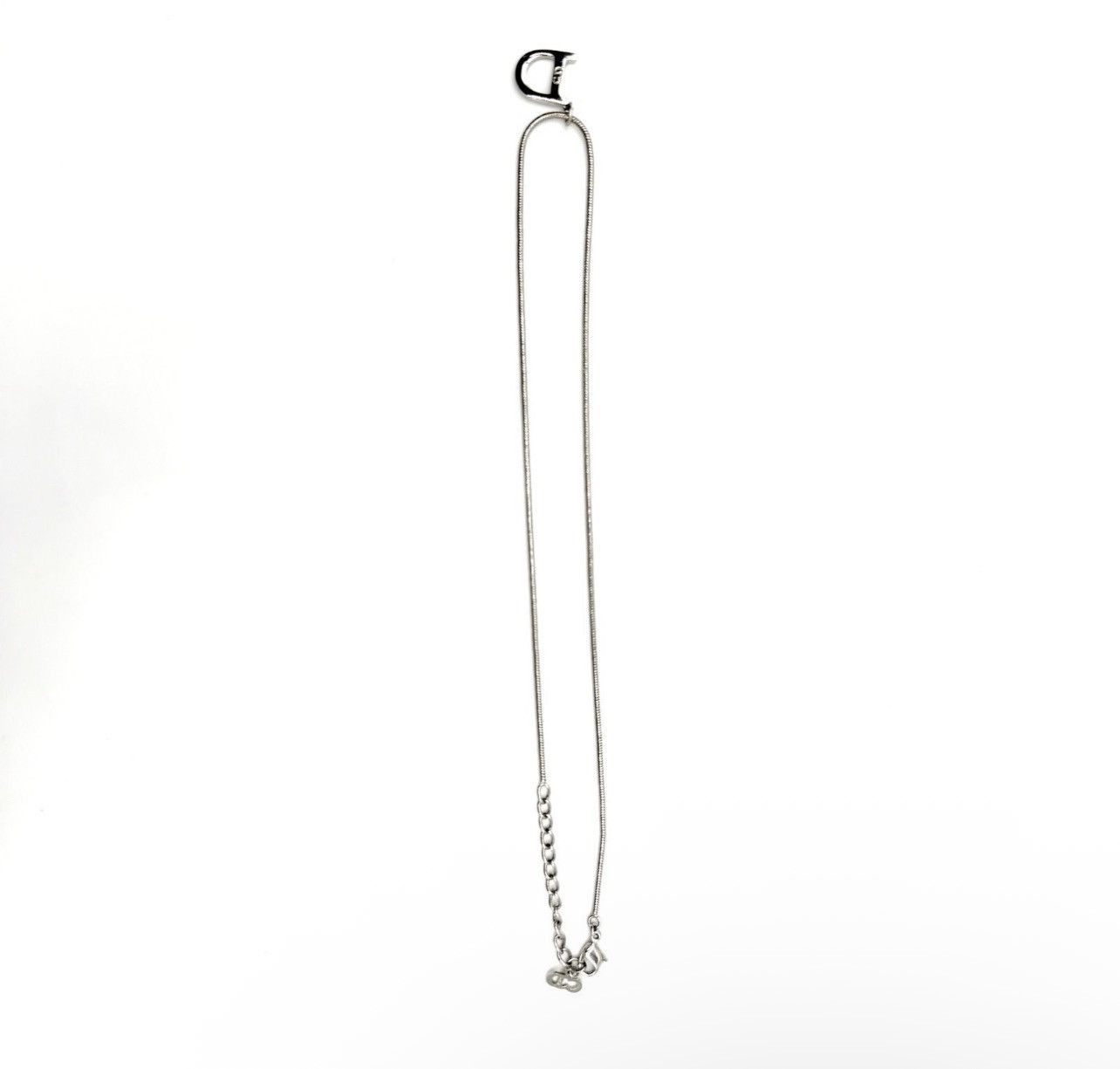 Dior Christian Dior Archival Silver "D" Logo Pendant Necklace Size ONE SIZE - 4 Thumbnail