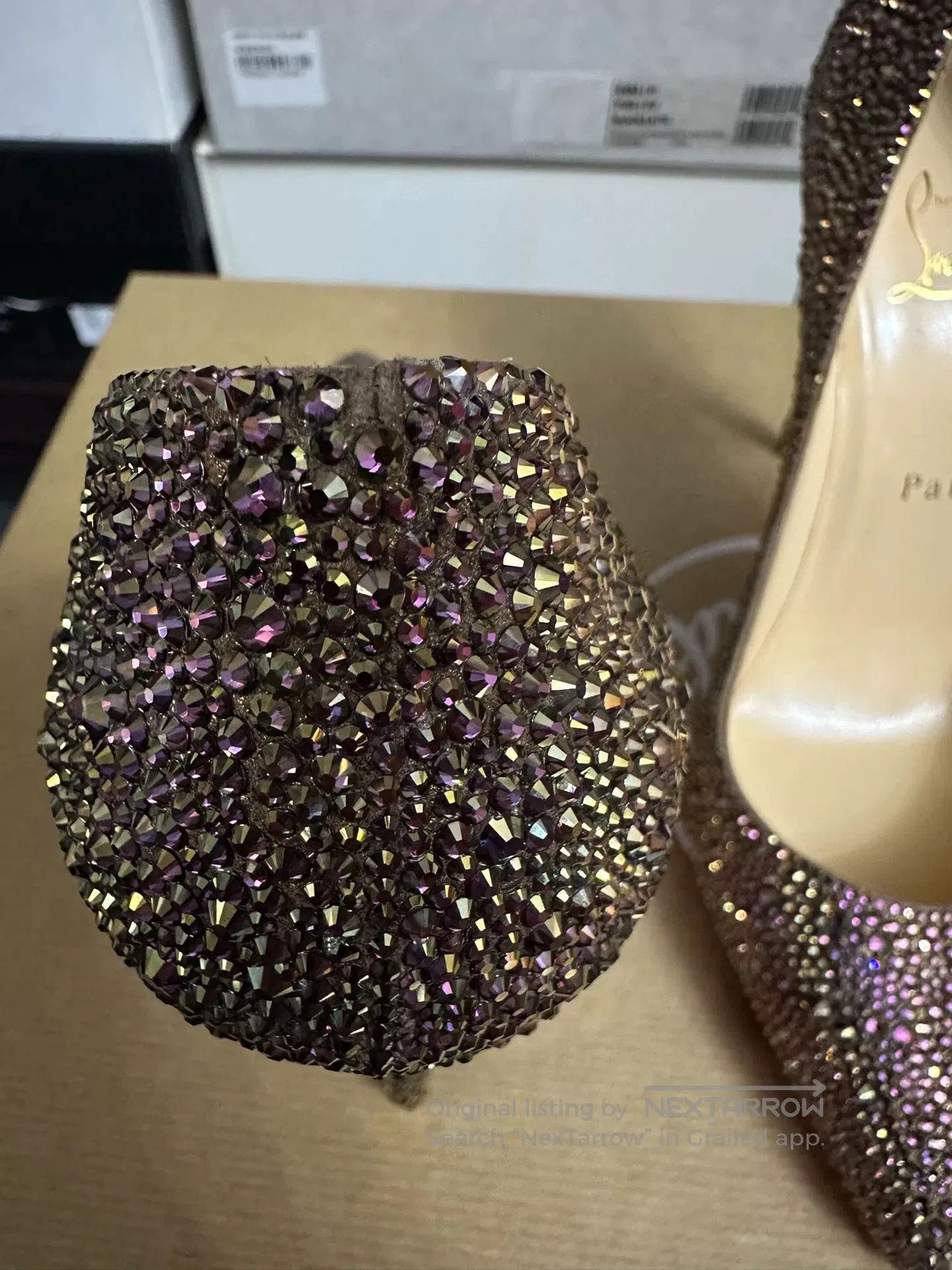 Christian Louboutin Christian Louboutin Crystal Red Sole Heels 37. Size US 6 / IT 36 - 6 Thumbnail