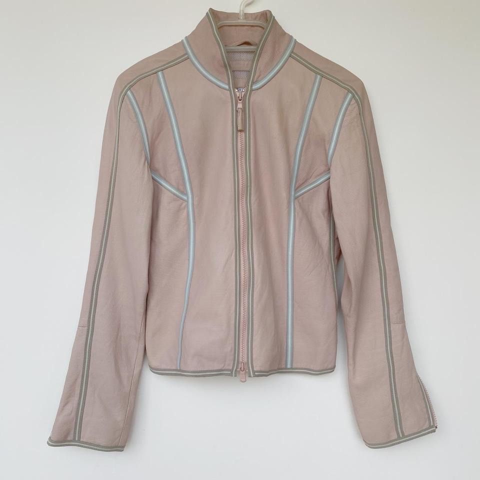 armani jeans genuine leather biker jacket