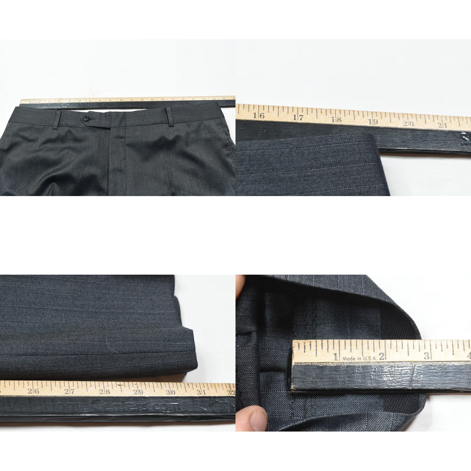 Vintage Adrian Jules SCABAL Diamond Chip Suit 46 Gray Wool Silk 150s Two-Button Mens Size 46R - 10 Thumbnail