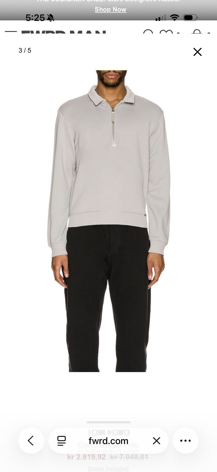 Tom Ford Tom Ford Quarter Zip Size US L / EU 52-54 / 3 - 24 Thumbnail