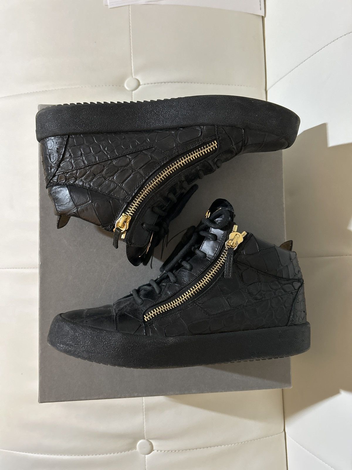 Giuseppe Zanotti Giuseppe Zanotti Matt Croc Mid Sneaker Size US 10 / EU 43 - 4 Thumbnail
