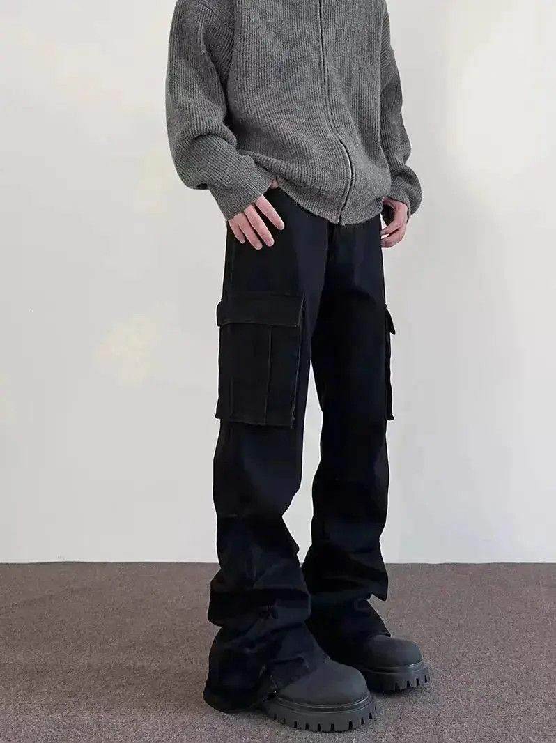 Japanese Brand Vintage workwear frayed pocket micro flare jeans Size US 32 / EU 48 - 2 Thumbnail
