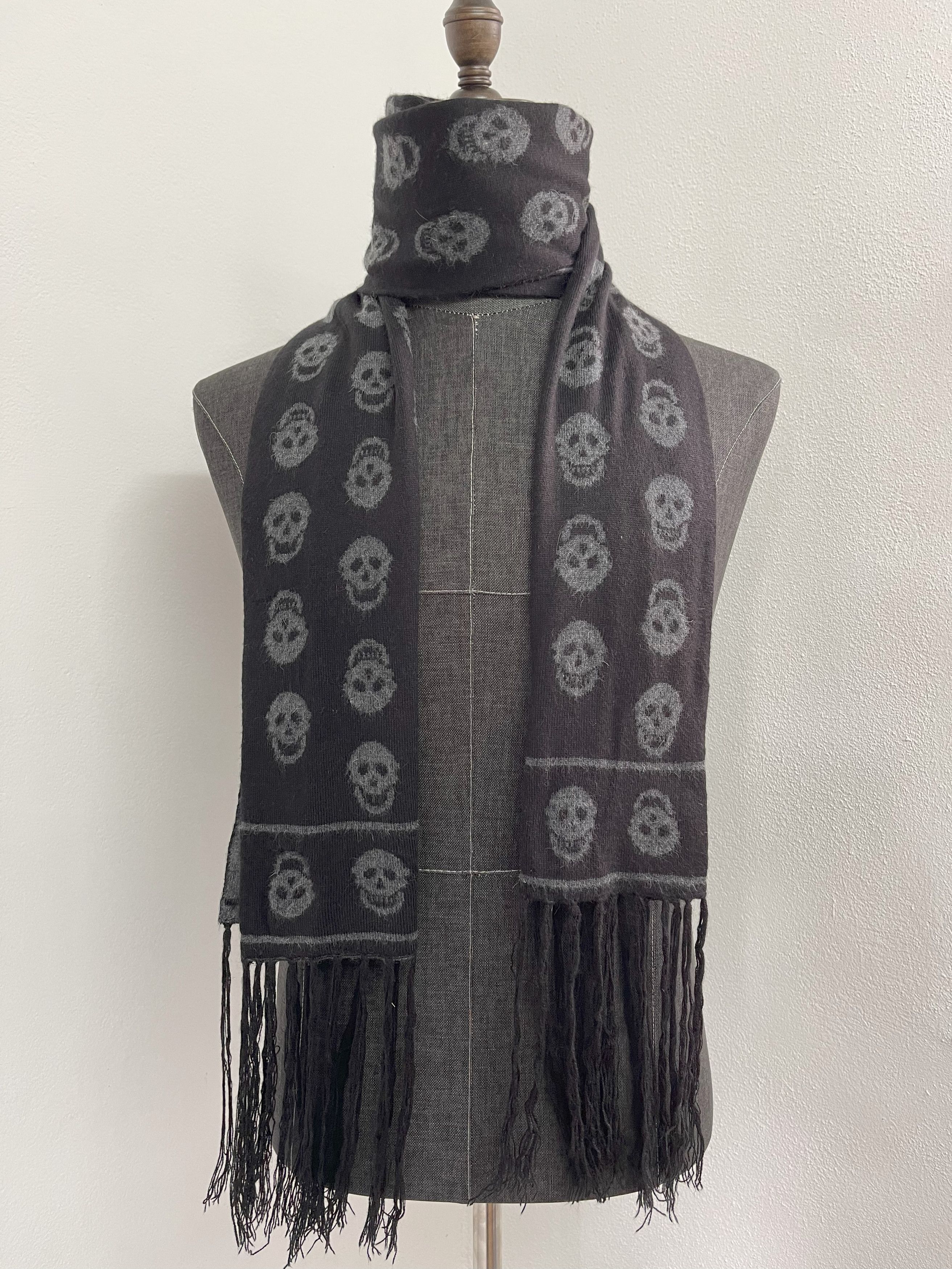 Vintage Vintage AZUL Skull Scarf / Muffler - 6024 Size ONE SIZE - 2 Thumbnail