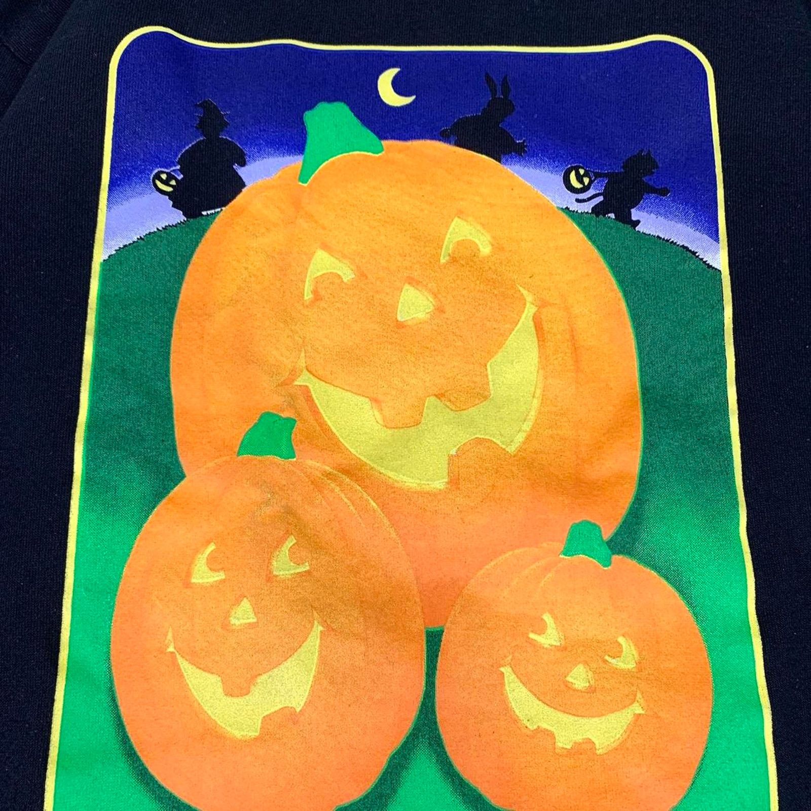 Vintage Vintage Hallmark Halloween Pumpkin Crewneck Sweatshirt Size M / US 6-8 / IT 42-44 - 4 Thumbnail