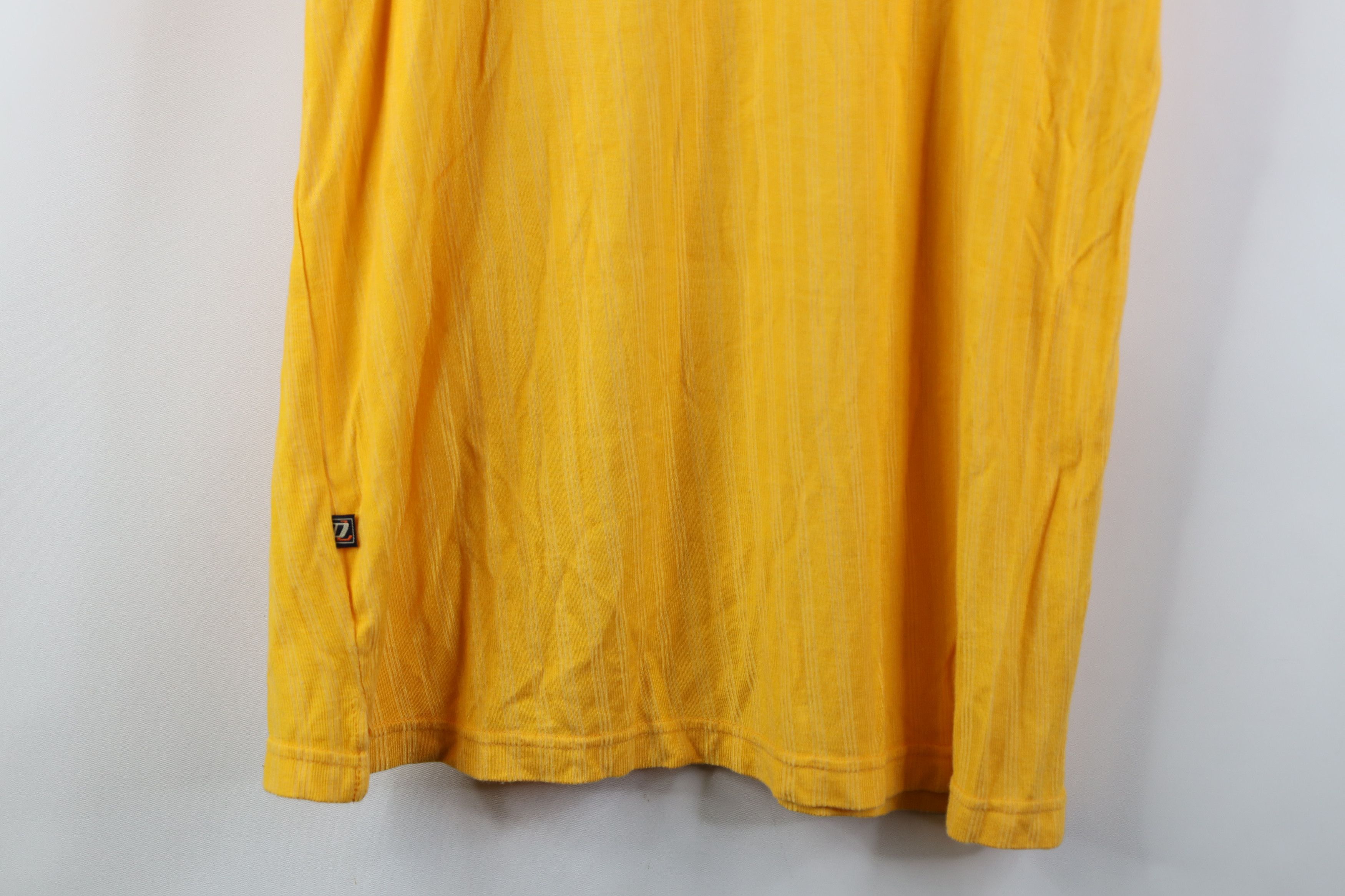 Vintage Vintage 90s Streetwear Ribbed Knit Ringer T-Shirt Yellow Size US XL / EU 56 / 4 - 13 Thumbnail