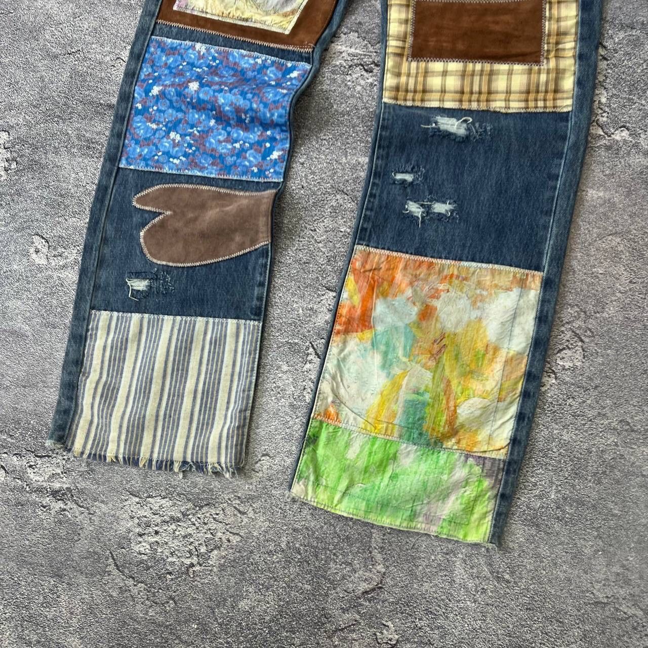 Japanese Brand Jeans Dirty Pants Faded Crash Denim Thrashed Y2K Distressed Size US 34 / EU 50 - 13 Thumbnail