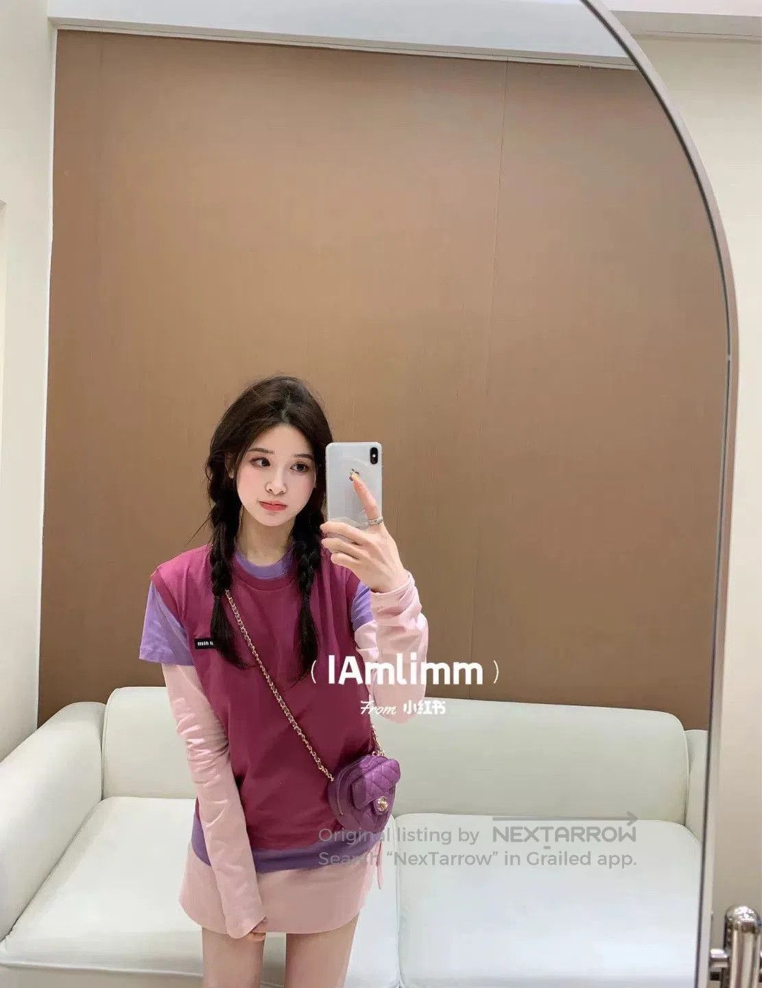 Miu Miu Miu Miu 24SS Purple Pink 3-Piece Sweatshirt. Size M / US 6-8 / IT 42-44 - 3 Thumbnail