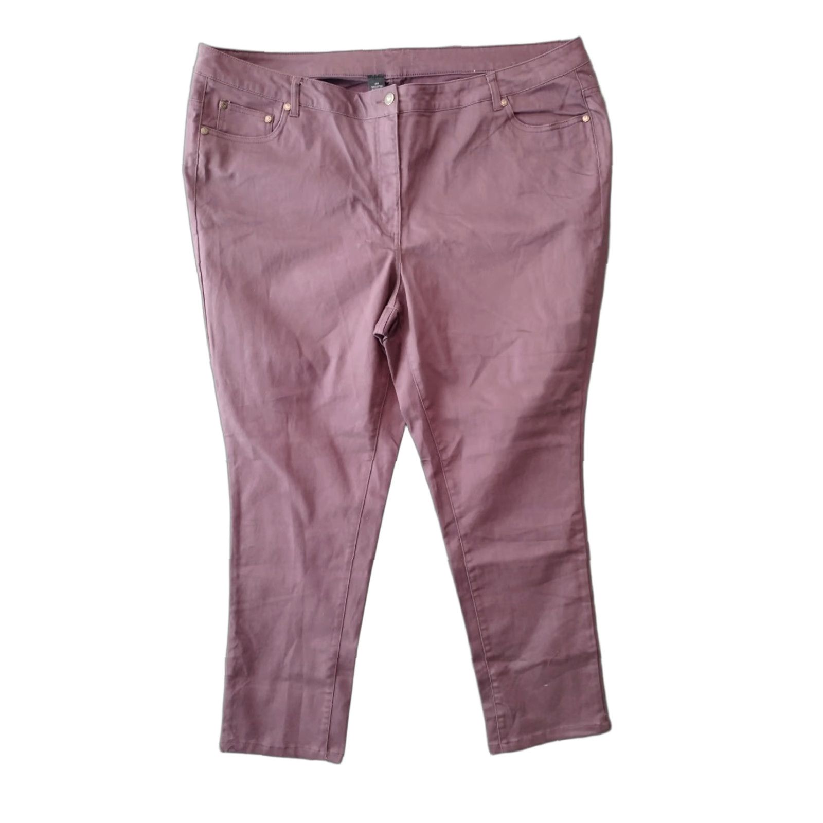 Vintage Woman Within Skinny Jeans Women 24W Pink Stretch Pockets Size 42" / US 20 - 1 Thumbnail