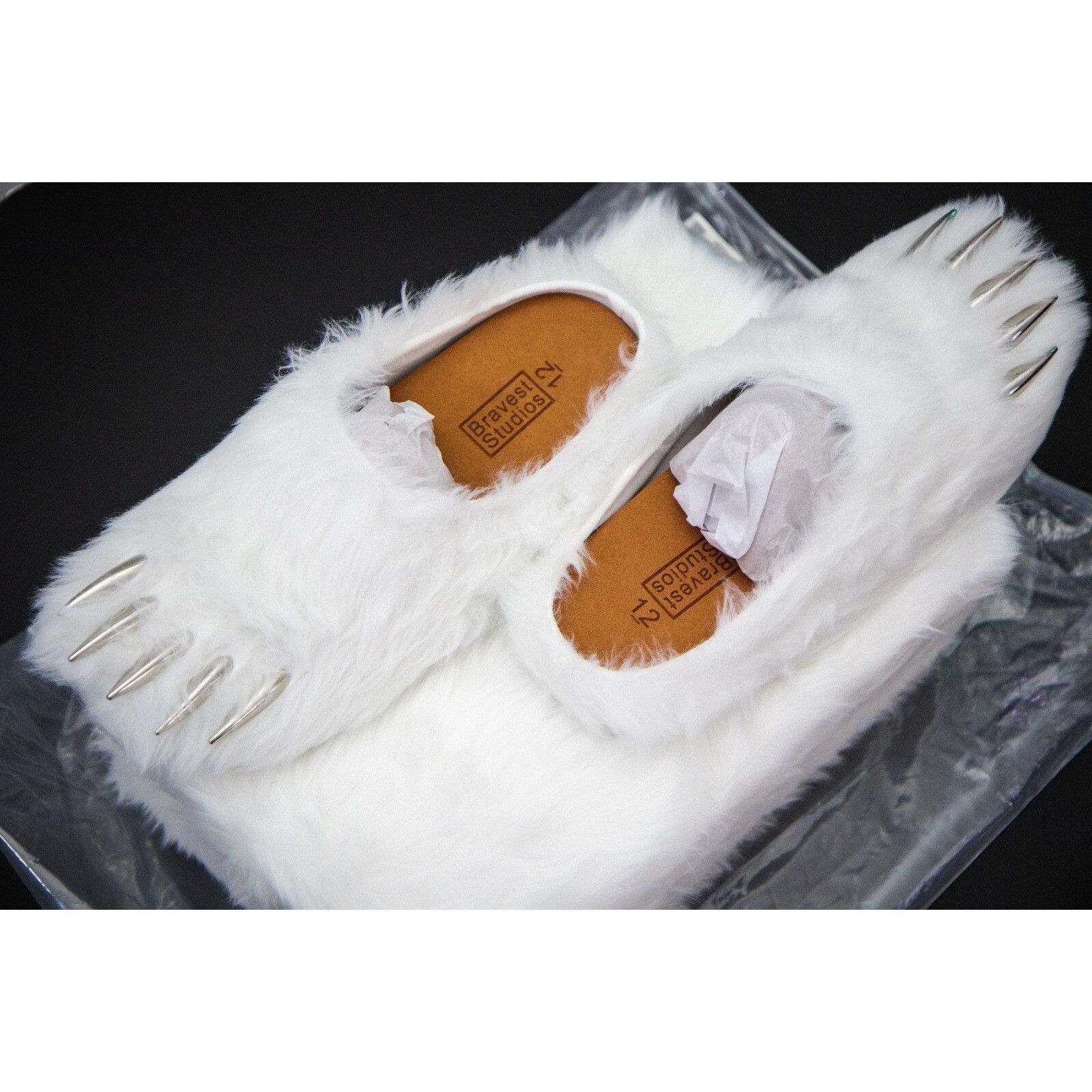 Bravest Studios Size 12 M Bravest Studios White Polar Bear Claw Mules EXCLUS Size US 12 / EU 45 - 8 Thumbnail
