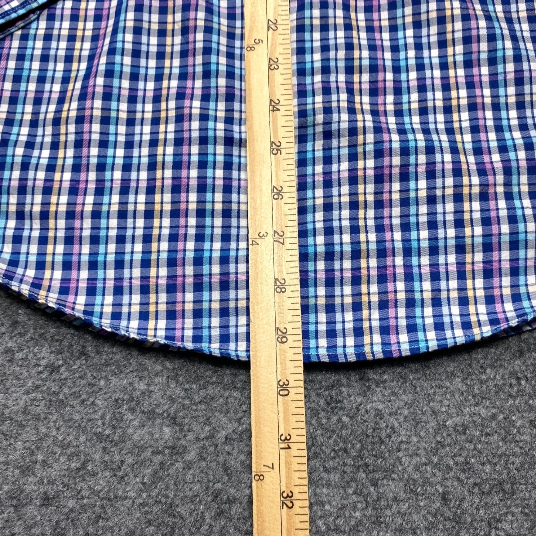 Peter Millar Peter Millar Shirt Mens Medium Blue Plaid Long Sleeve Button Down Casual Preppy Size US M / EU 48-50 / 2 - 8 Thumbnail