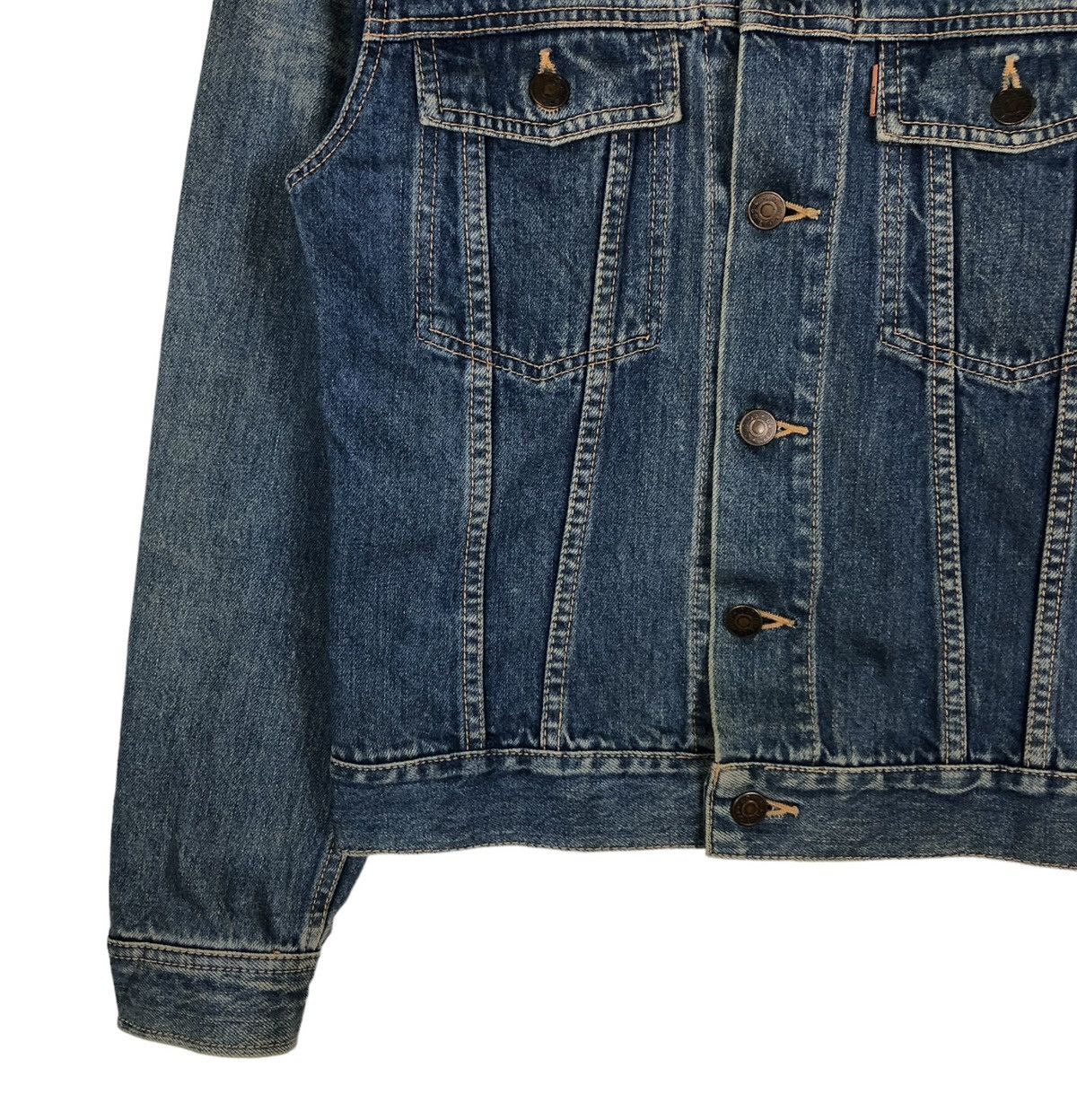 Japanese Brand 🔥VINTAGE CROPPED DENIM TRUCKER JACKET EDWI Size US M / EU 48-50 / 2 - 6 Thumbnail