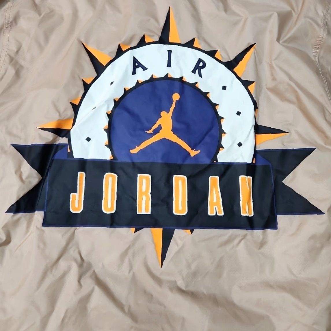 Jordan Brand Air Jordan Flight MVP Back Print Logo Jacket Men 2XL Tan Brown Nike Air Logo Windbreaker Jacket Size US XXL / EU 58 / 5 - 2 Thumbnail