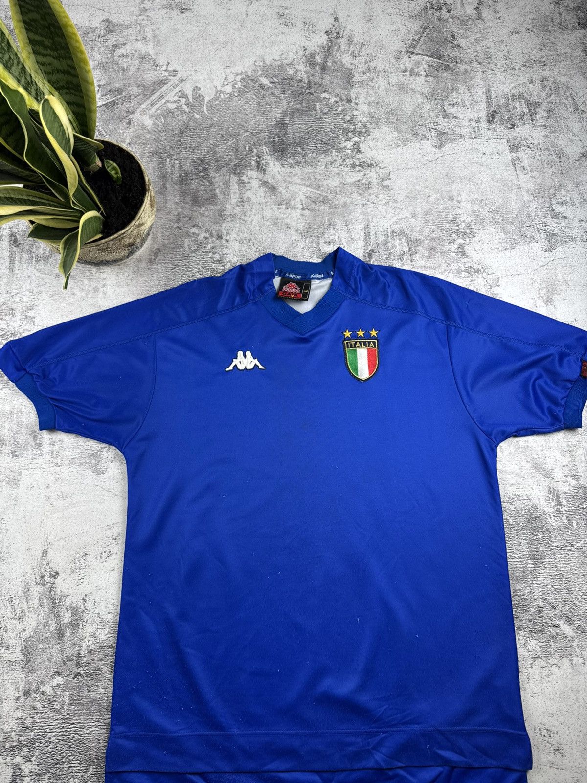Kappa Vintage Italy 1998/2000 National Kappa Home Soccer Football T Shirt Jersey Tee Size US L / EU 52-54 / 3 - 4 Thumbnail