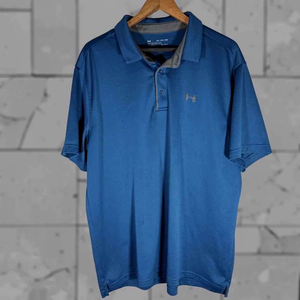 Under Armour Under Armour Polo Shirt Mens 2XL Blue Athletic Loose Short Sleeve Shirt Size US XXL / EU 58 / 5 - 1 Thumbnail