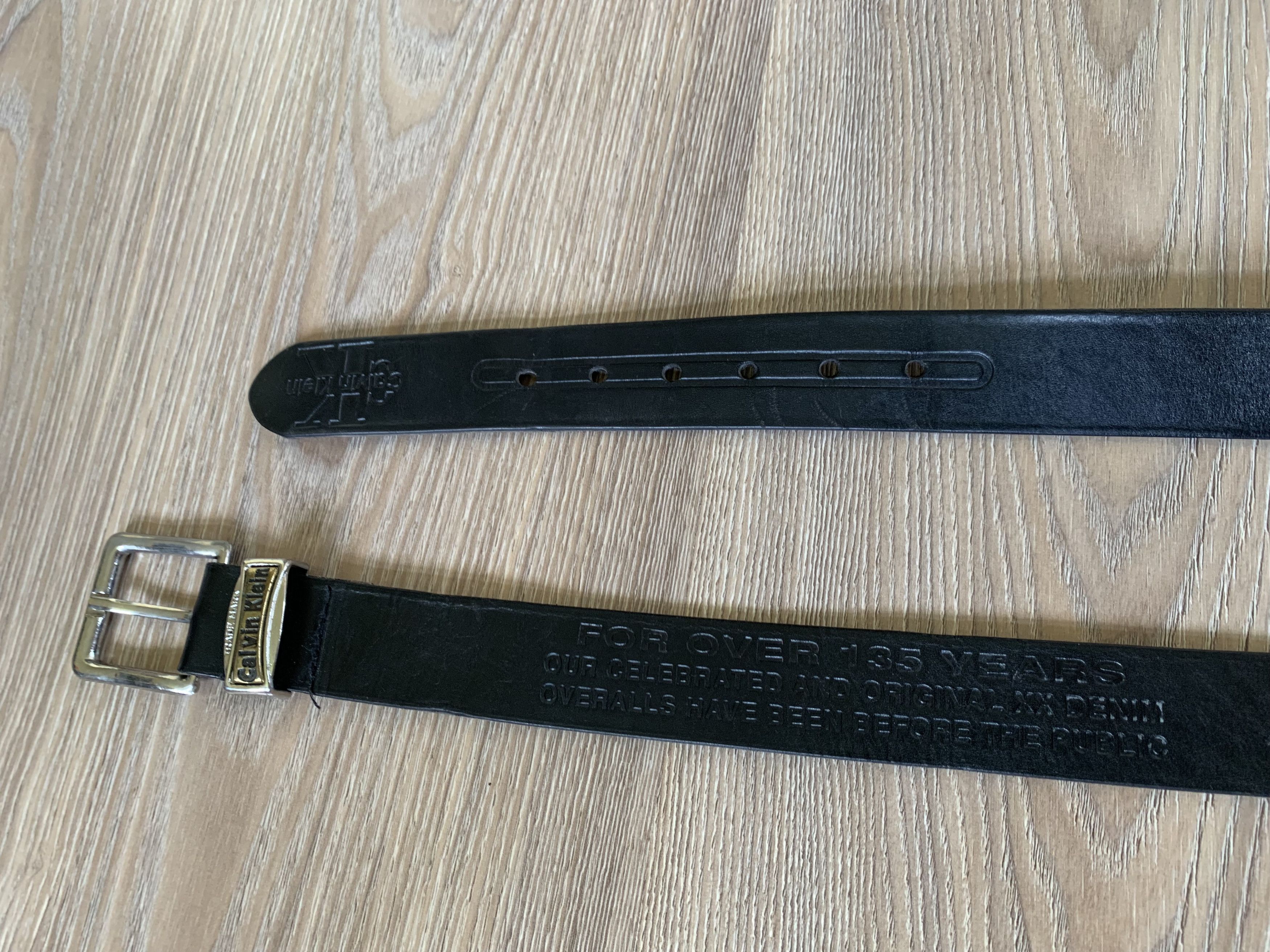 Calvin Klein Calvin Klein Vintage Black Leather Belt Size ONE SIZE - 4 Thumbnail