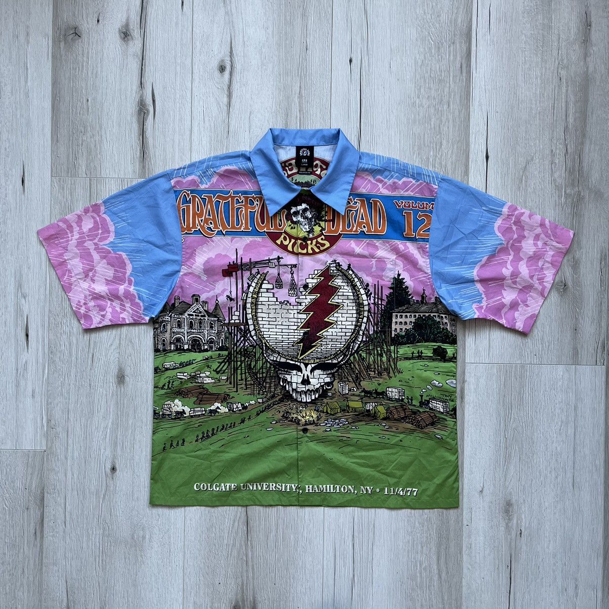 Grateful Dead × Japanese Brand Grateful Dead Dave’s Picks All Over Print Y2K Button Shirt Size US L / EU 52-54 / 3 - 1 Thumbnail