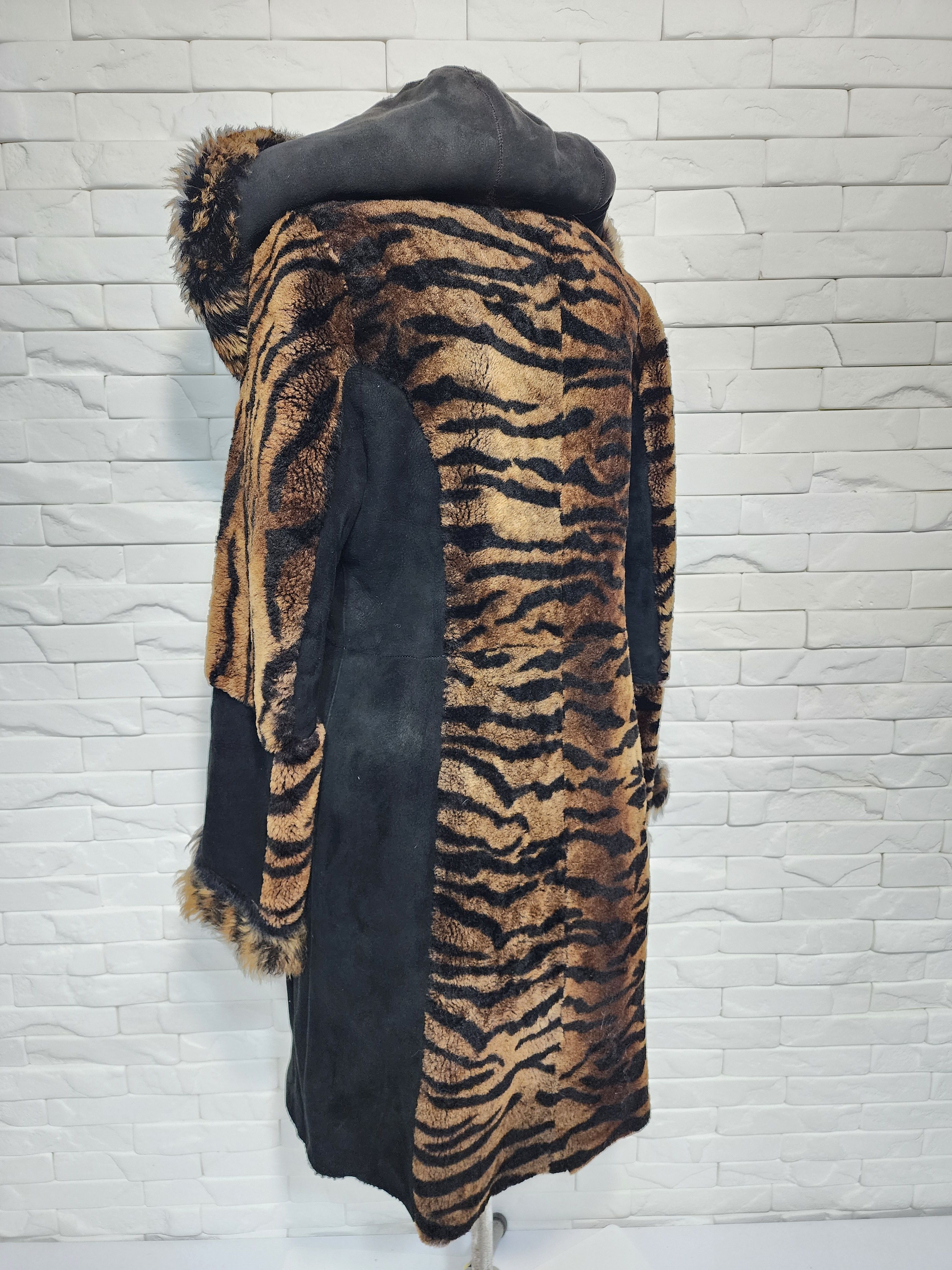 Designer Brown Women's Sheepskin Coat Size L / US 10 / IT 46 - 6 Thumbnail