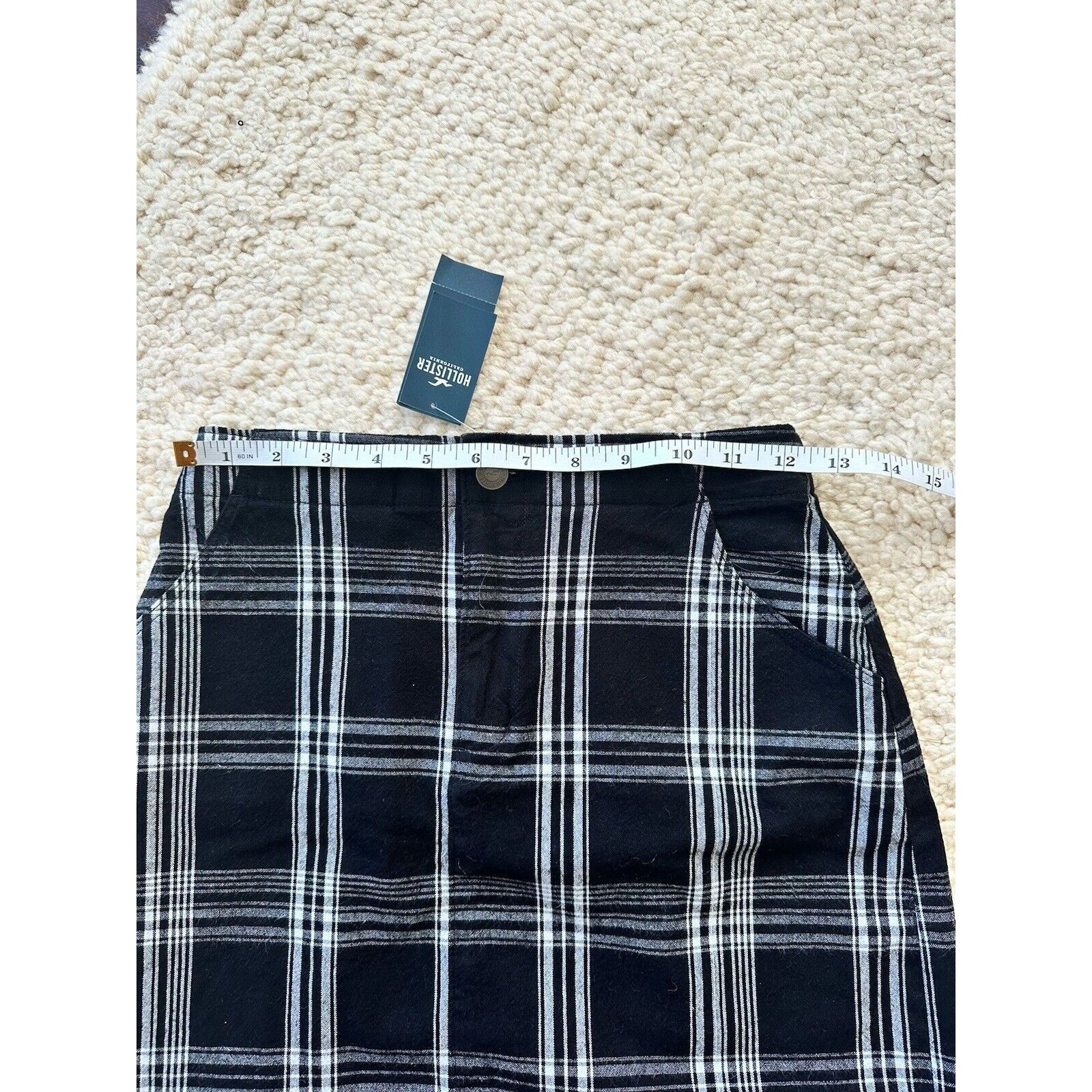 Hollister Hollister Ultra High Rise Black White Plaid Mini Skirt Sz XS Size 26" / US 2 / IT 38 - 12 Thumbnail