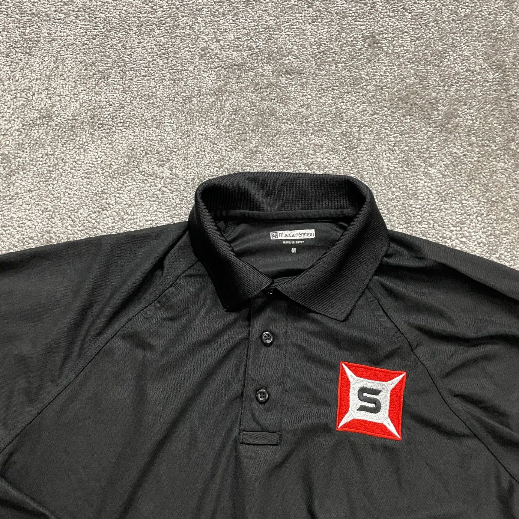 Vintage Blue Generation Polo Shirt Mens Medium Black Long Sleeve Polyester Collared Golf Shirt Size US M / EU 48-50 / 2 - 3 Thumbnail