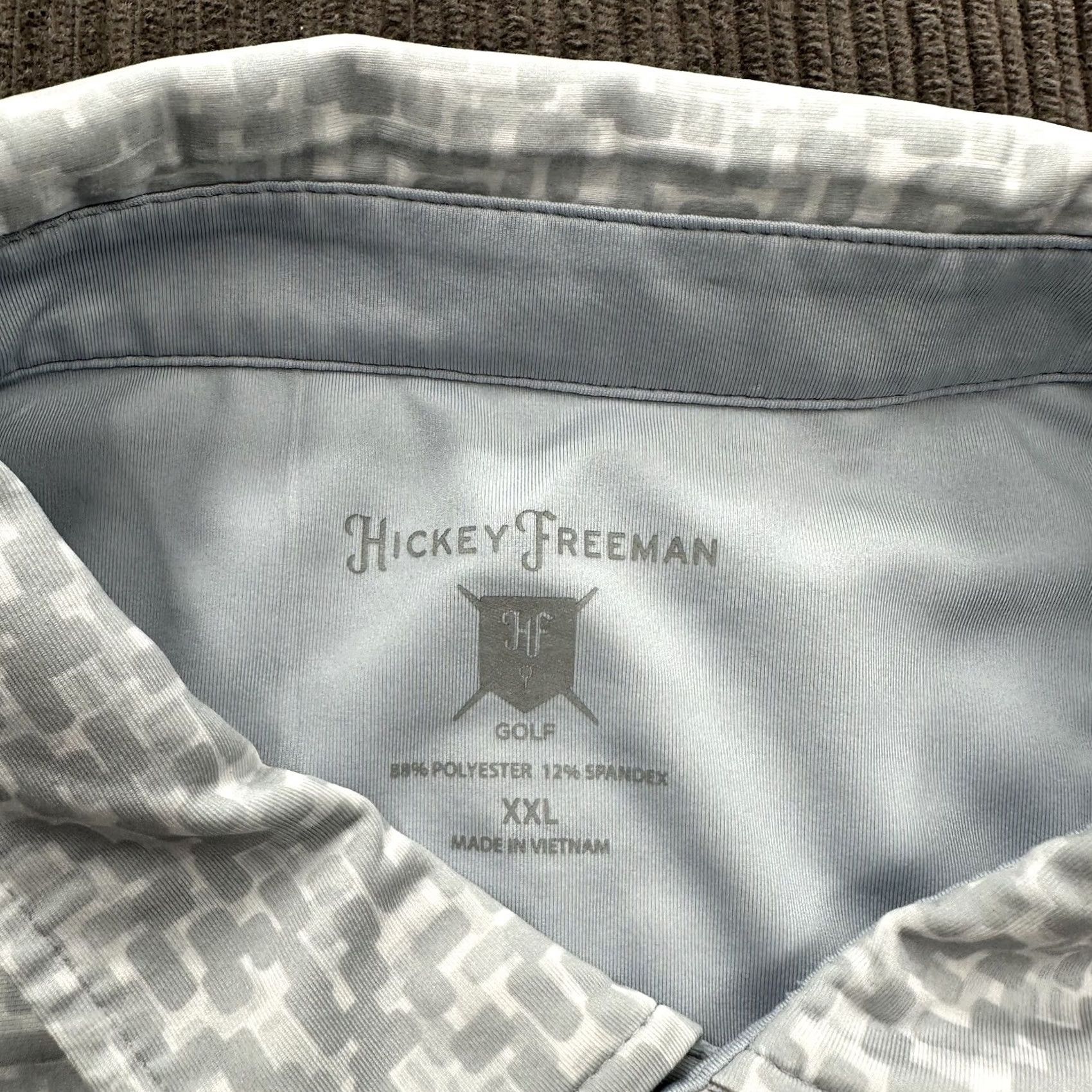 Vintage Hickey Freeman Men's Gray Polyester Golf Polo 2XL Short Sleeve Size US XXL / EU 58 / 5 - 3 Thumbnail