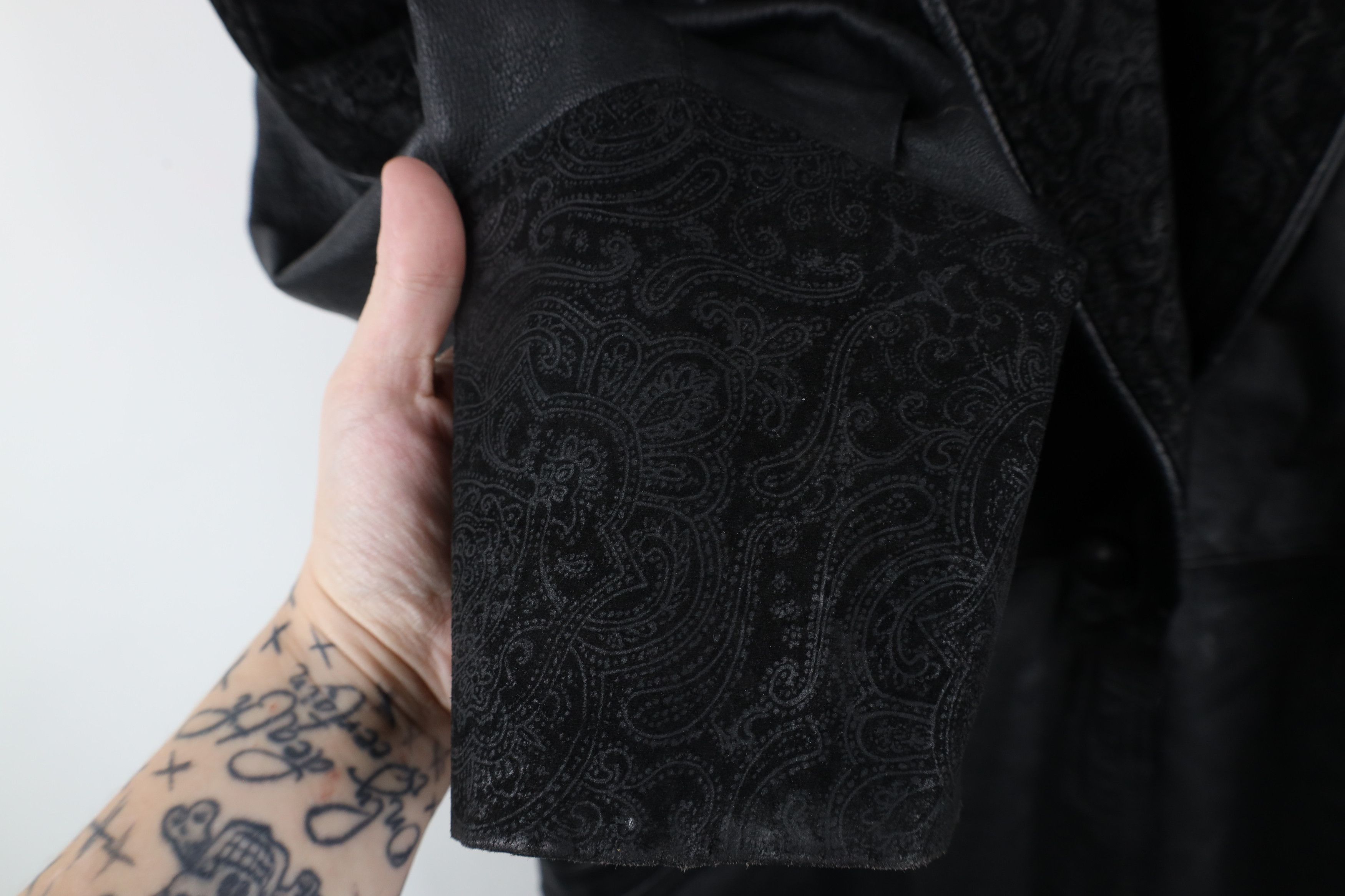 Vintage Vintage 90s Streetwear Goth Leather Full Length Jacket Size L / US 10 / IT 46 - 8 Thumbnail