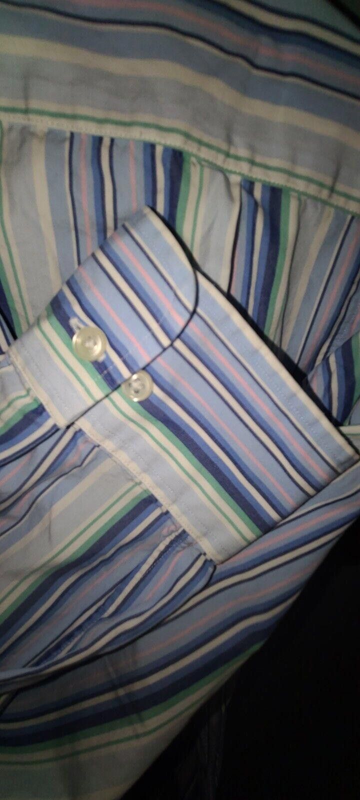 Polo Ralph Lauren Polo Ralph Lauren Shirt Men's L Blue Stripe Button Up Regent Size US L / EU 52-54 / 3 - 7 Thumbnail