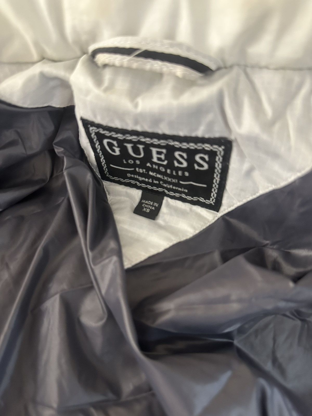 Guess Guess white mens puffer jacke x small Size US XS / EU 42 / 0 - 4 Thumbnail