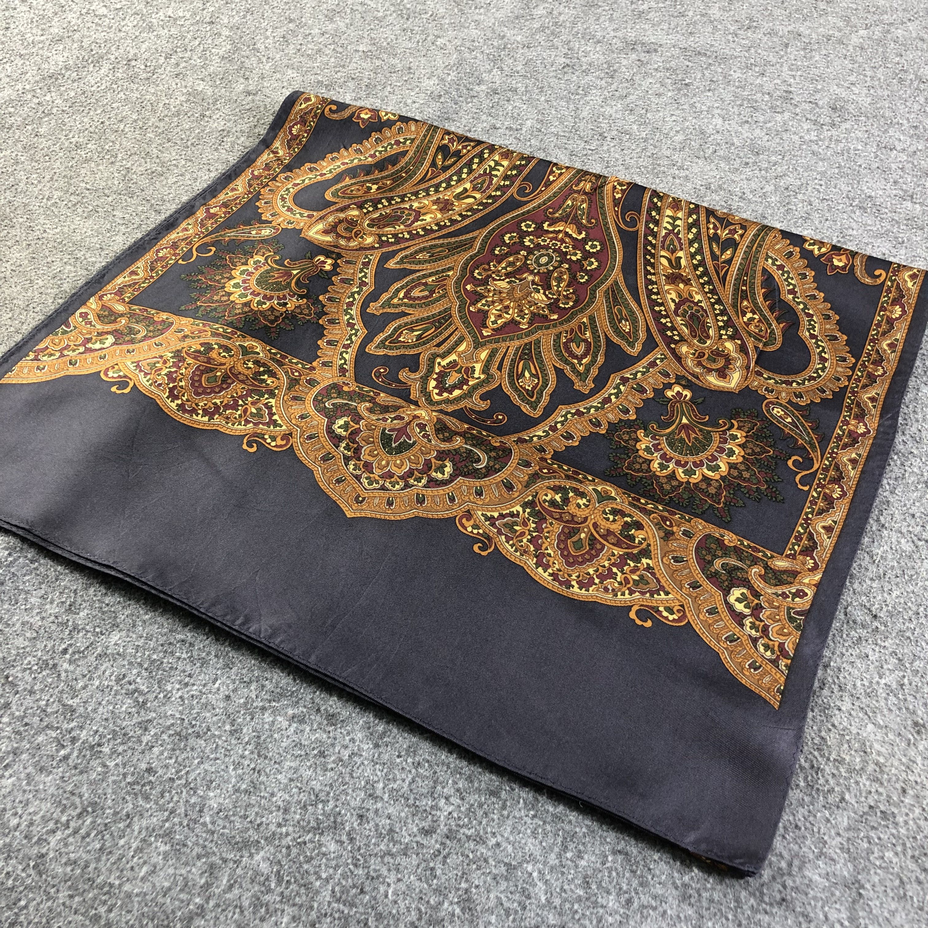 Vintage Top Kapi Luxury Silk Stole Silk Scarf M629 Size ONE SIZE - 3 Thumbnail