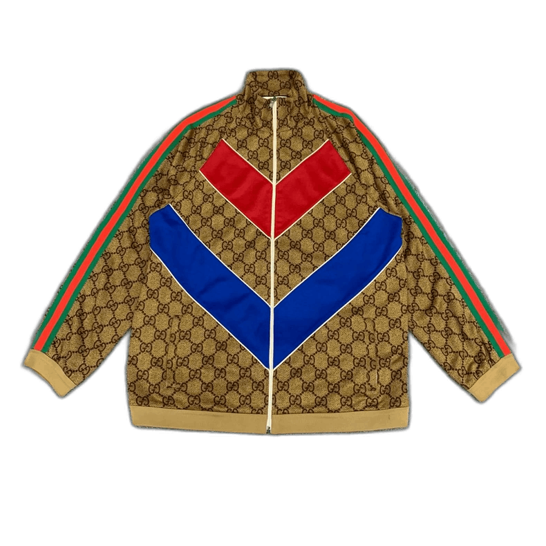 Gucci Gucci Brown Logo Print Jacket Size L-yf Size US L / EU 52-54 / 3 - 1 Thumbnail