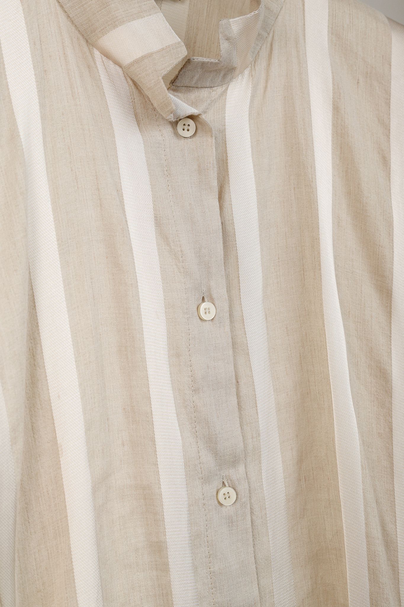Annette Gortz Annette Gortz SS/18 Relax Beige Striped Linen-Blend Tunic Size ONE SIZE - 8 Thumbnail
